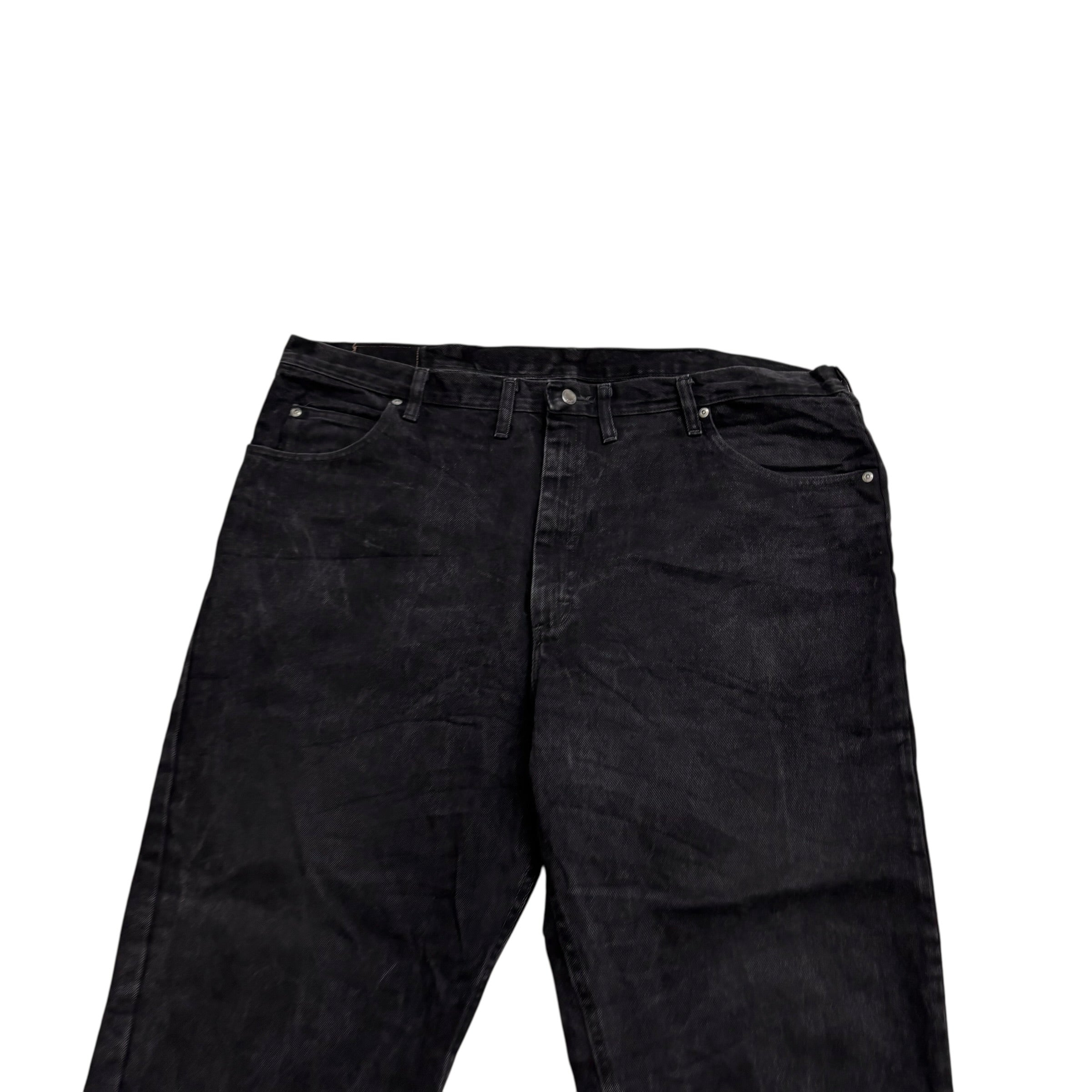 Wrangler Jeans W44 L28 Mens Black Relaxed Straight Fit Baggy Denim (E)