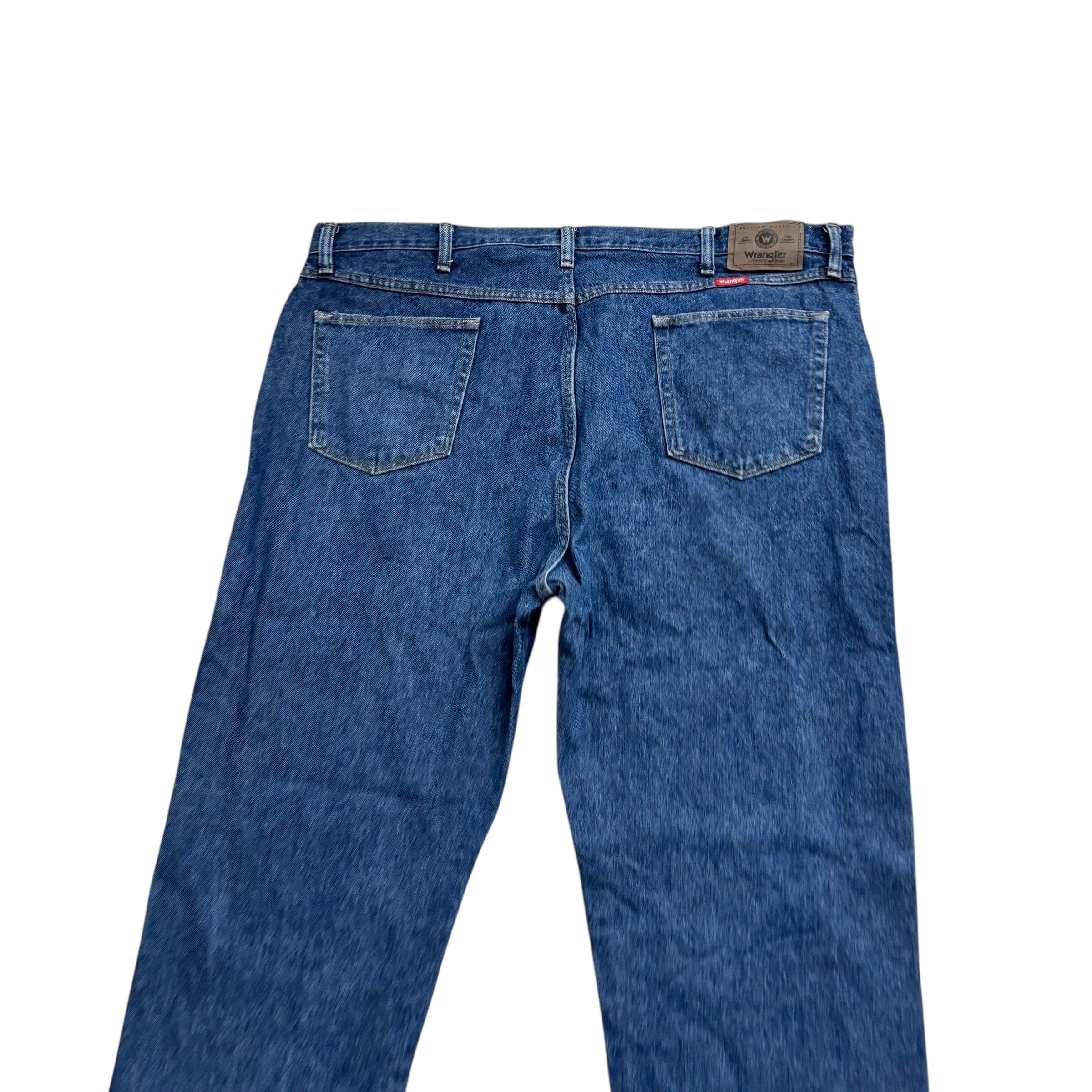 Wrangler Jeans W44 L30 Mens Mid Blue Regular Straight Fit Vintage Denim
