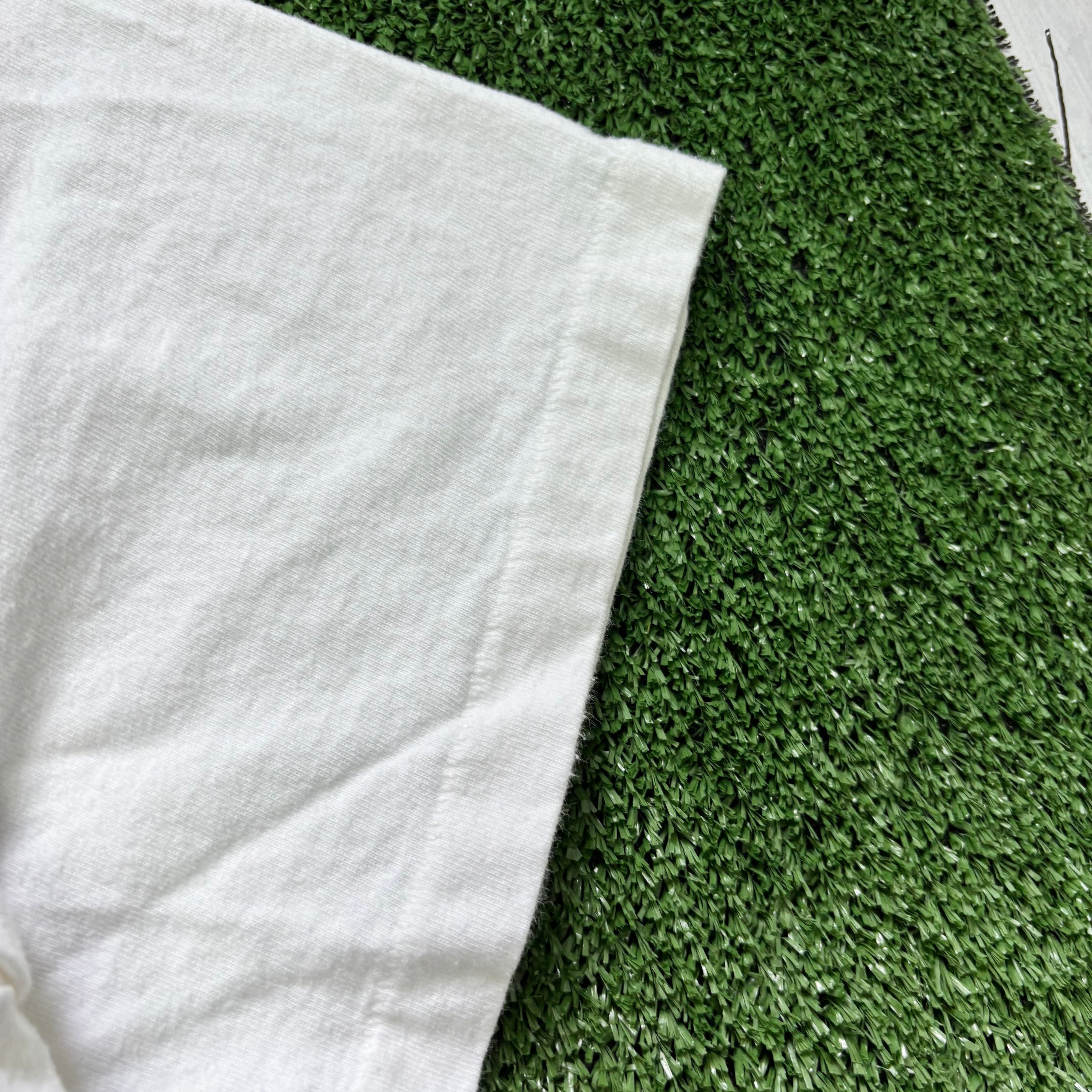 Vintage T Shirt Mens Large White Single Stitch Graphic Print 90s USA Tourist