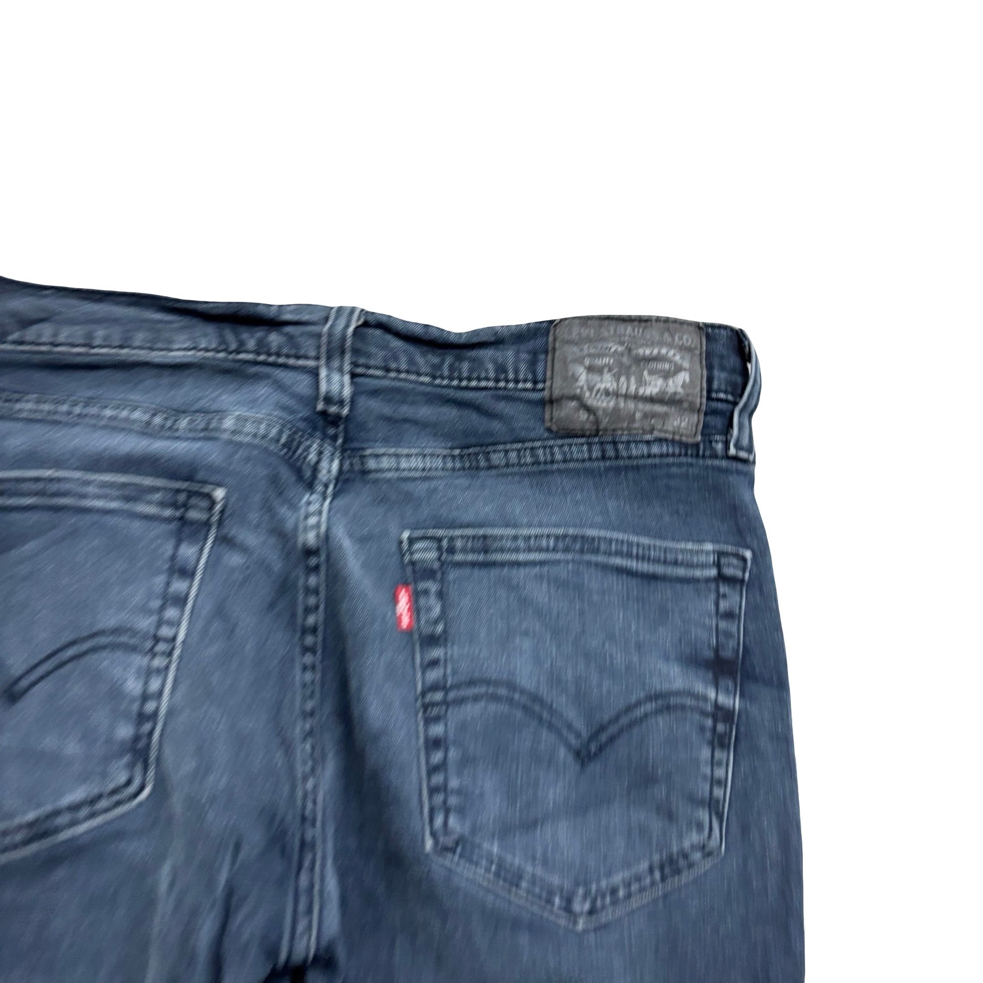 Levis 514 Jeans W32 L32 Mens Navy Blue Regular Straight Fit Stretch Denim (E)