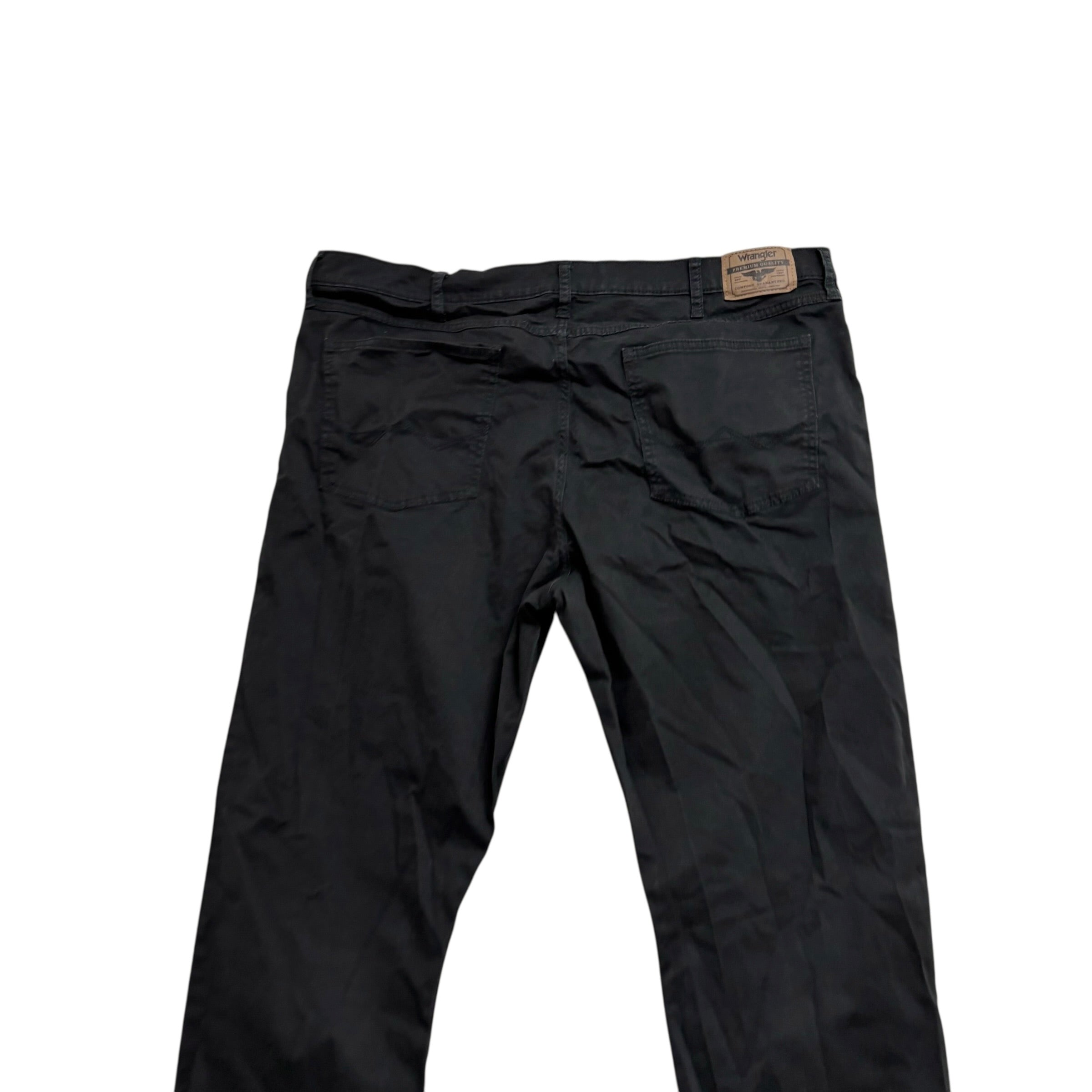 Wrangler Trousers W40 L30 Mens Black Regular Straight Fit Stretch Pants (E)