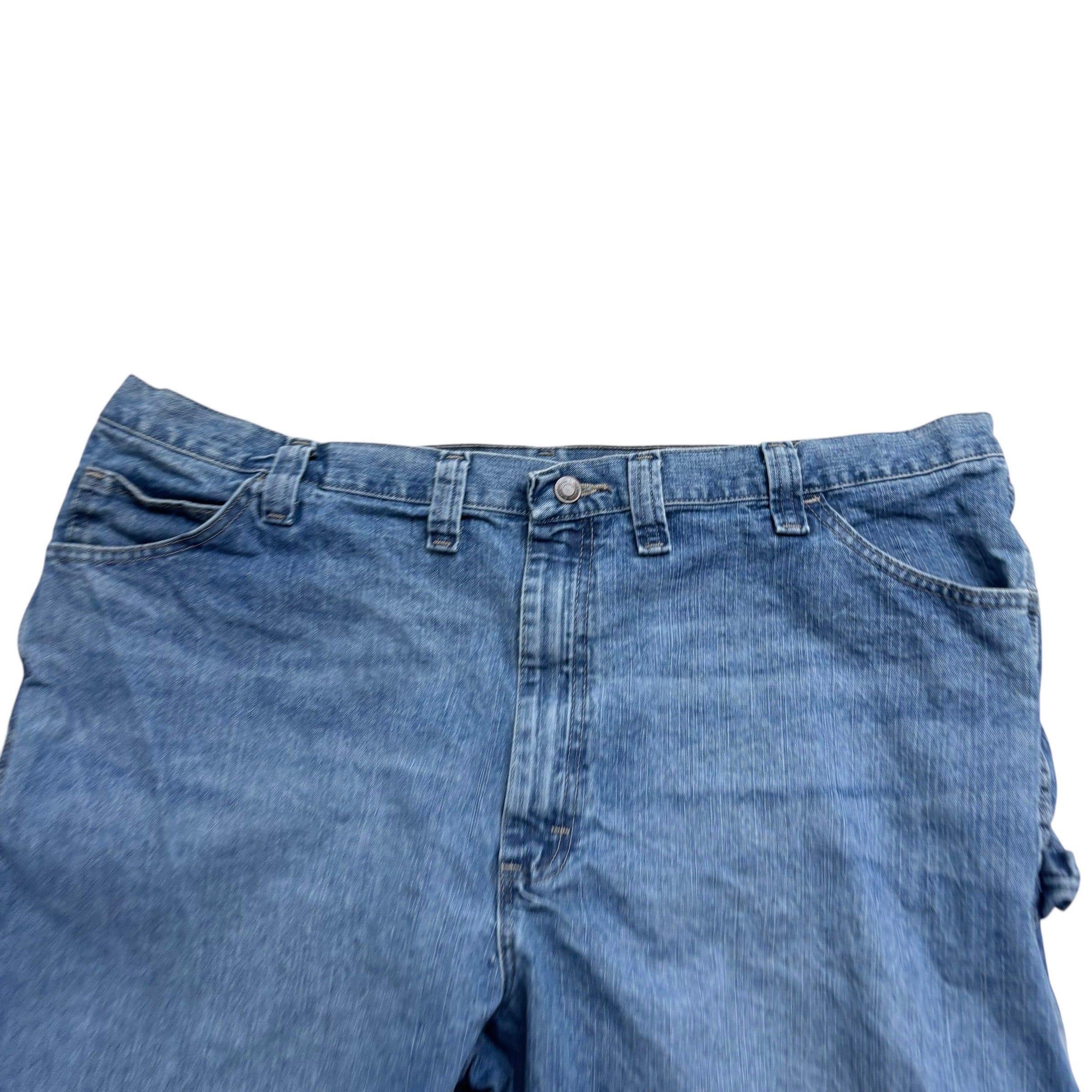 Wrangler Baggy Jorts W44 Mens Light Blue Denim Shorts Relaxed Fit Carpenter (E)