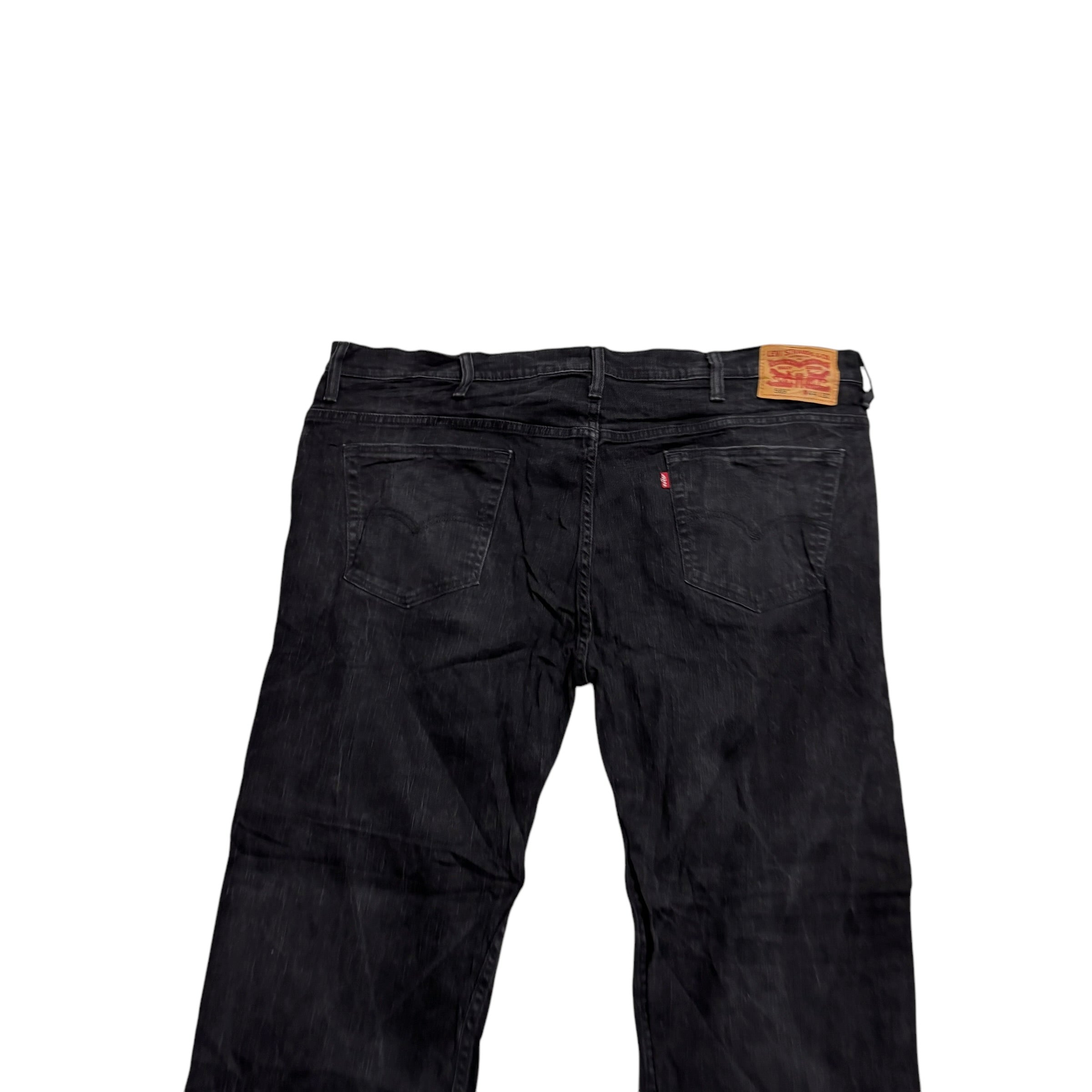 Levis 569 Jeans W44 L30 Mens Black Relaxed Straight Fit Stretch Denim