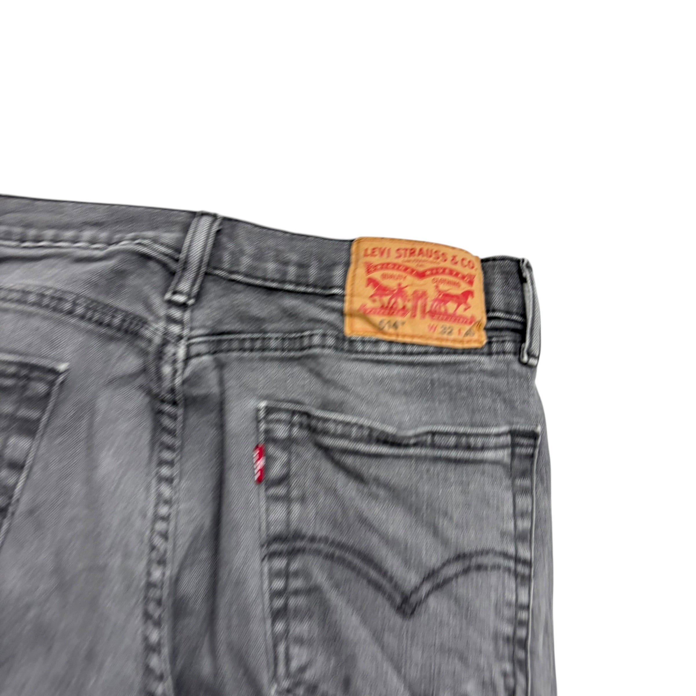 Levis 514 Jeans W31 L29 Mens Grey Regular Straight Fit Stretch Denim (E)