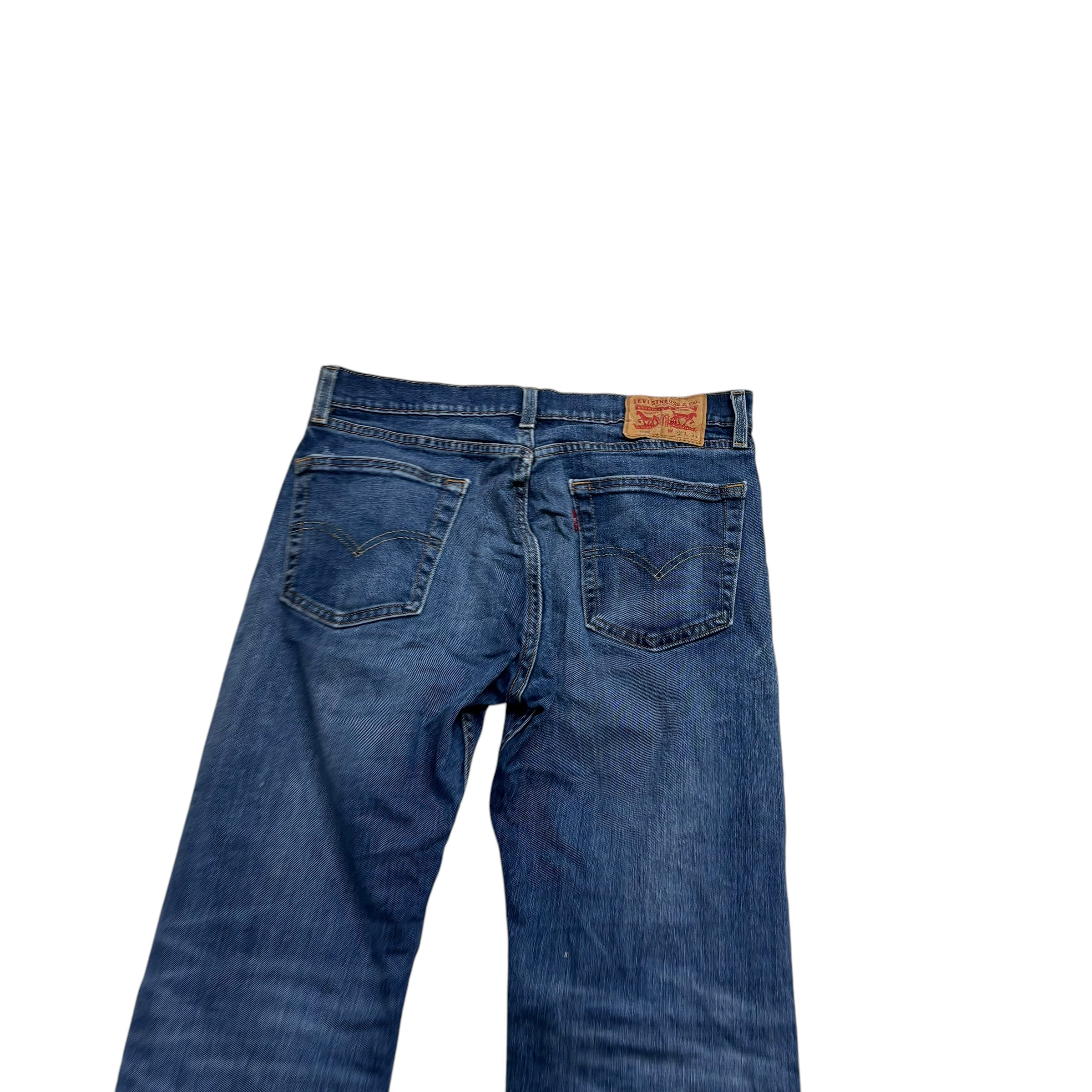 Levis 505 Jeans W31 L33 Mens Mid Blue Regular Straight Fit Stretch Denim