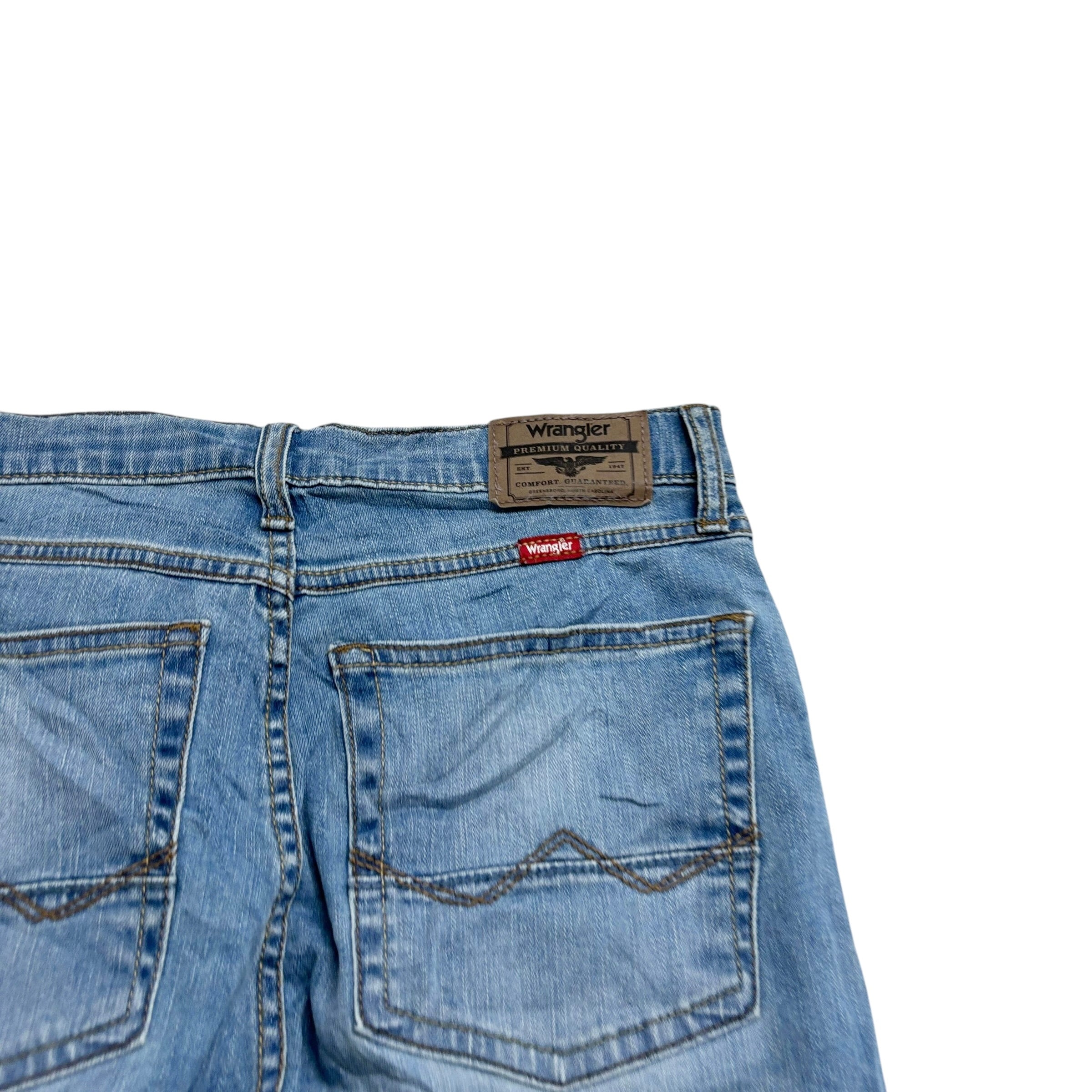 Wrangler Jeans W29 L30 Mens Light Blue Slim Straight Fit Stretch Denim (E)