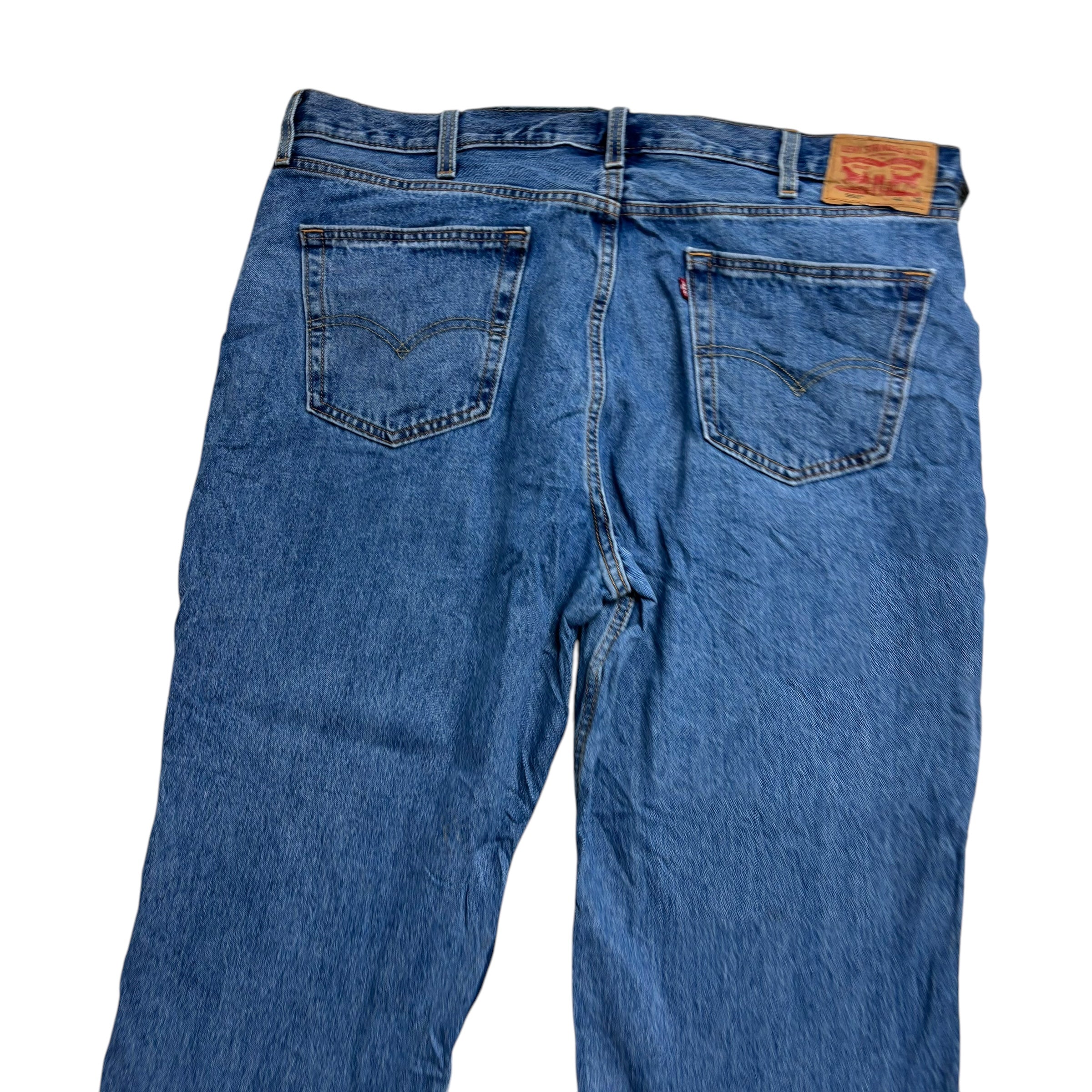 Levis 550 Jeans W42 L30 Mens Mid Blue Relaxed Straight Baggy Fit Denim (E)