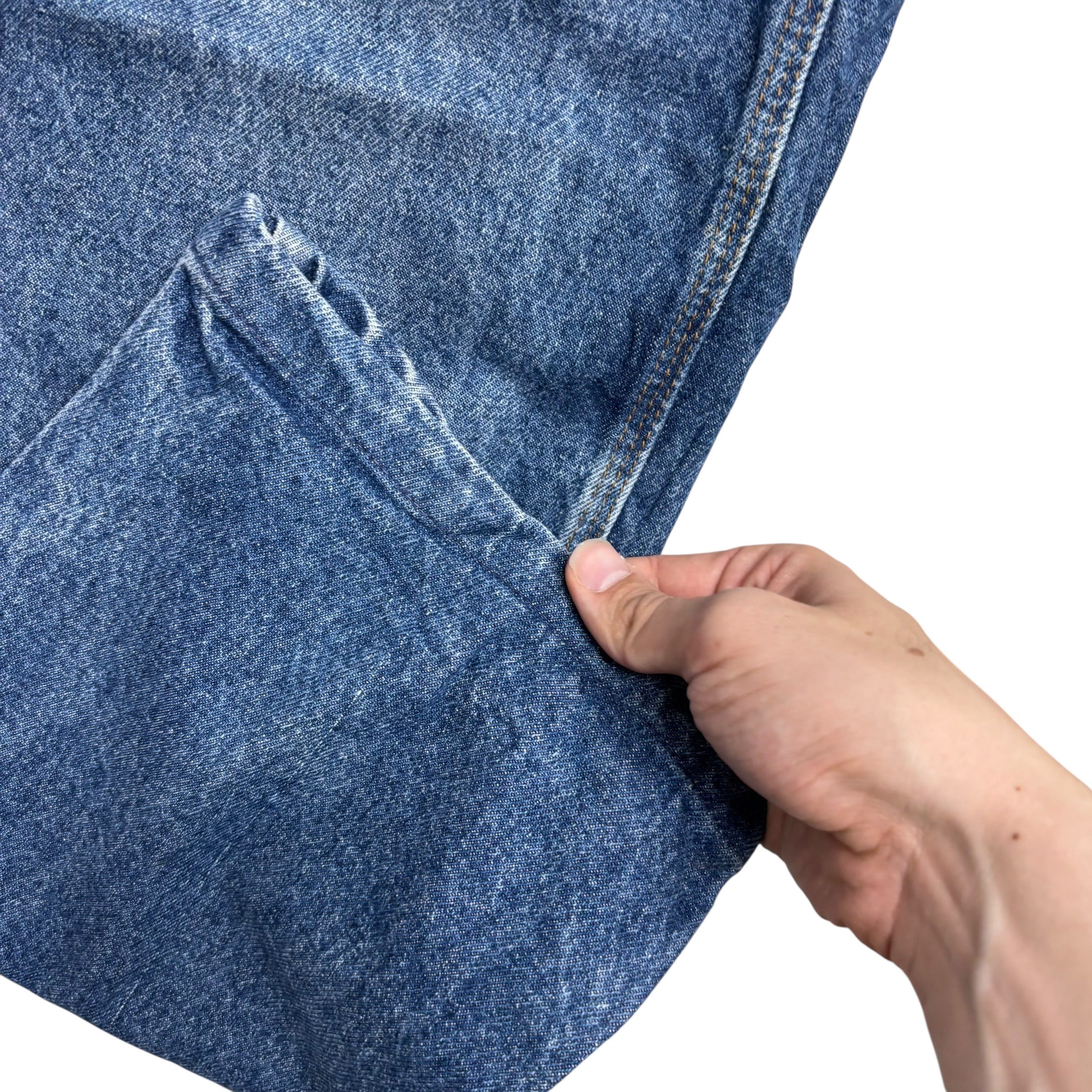 Wrangler Jeans W48 L29 Mens Mid Blue Relaxed Tapered Fit Vintage Denim