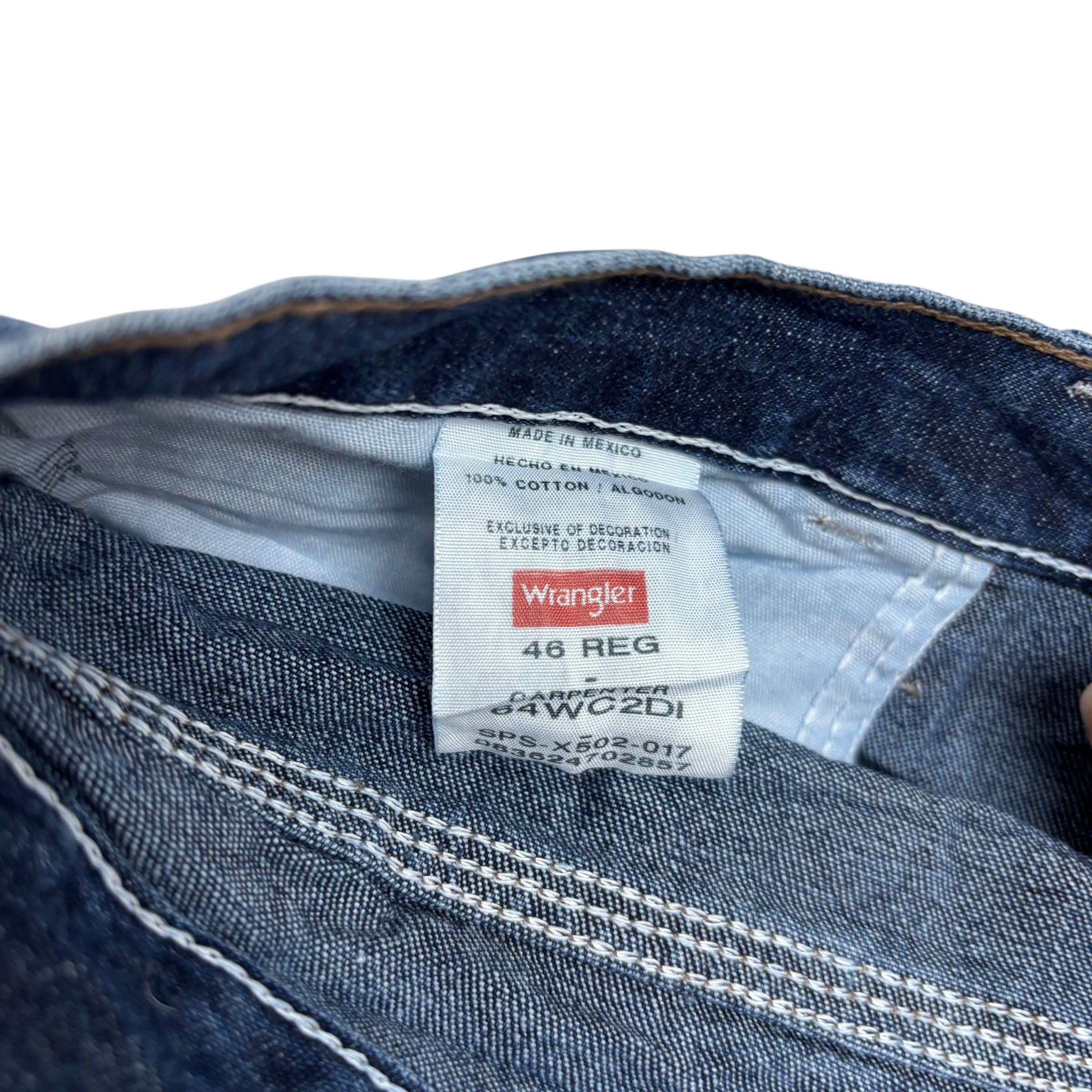 Wrangler Baggy Jorts W46 Mens Dark Blue Denim Shorts Relaxed Fit Carpenter (E)