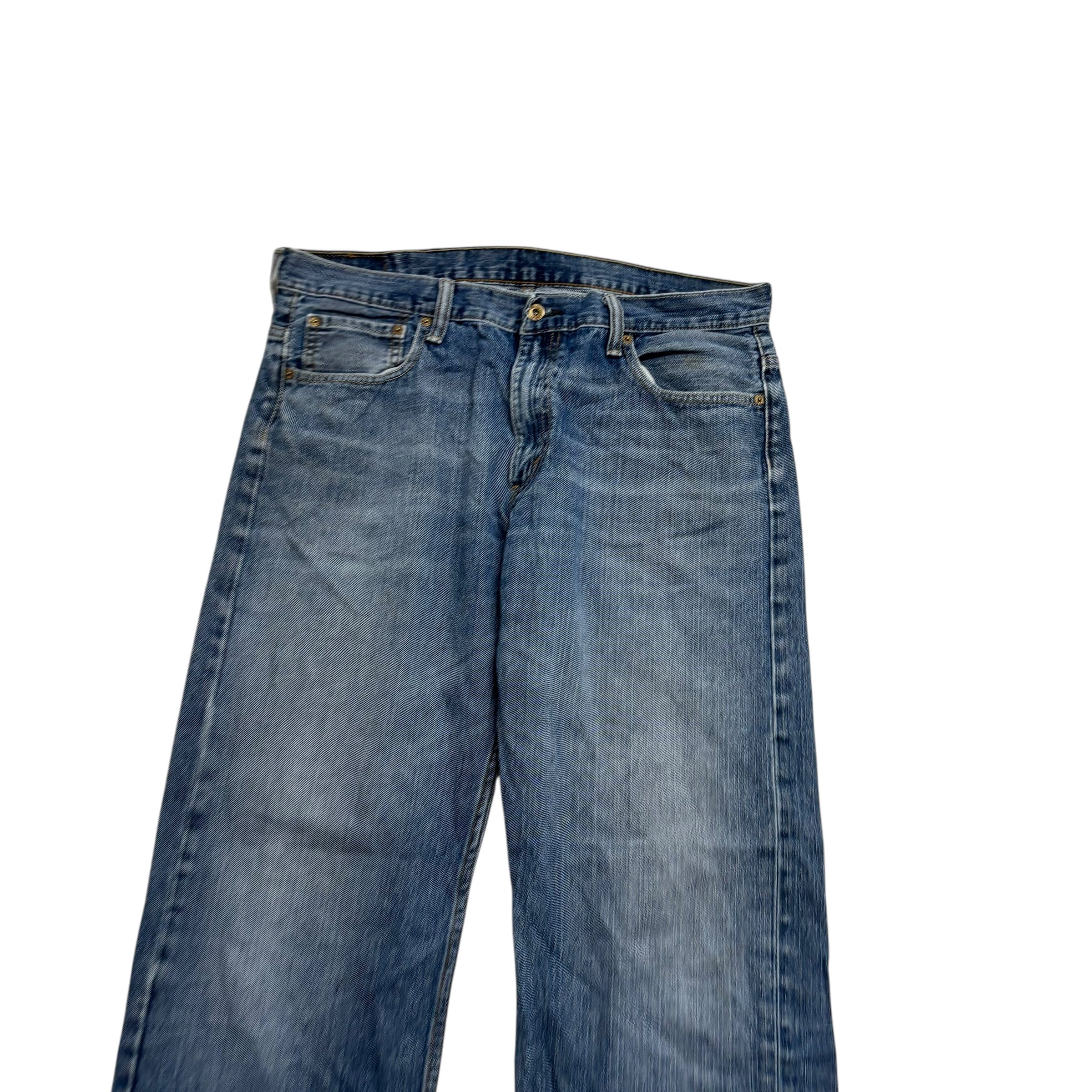 Levis 569 Jeans W36 L32 Mens Mid Blue Baggy Relaxed Straight Fit Denim