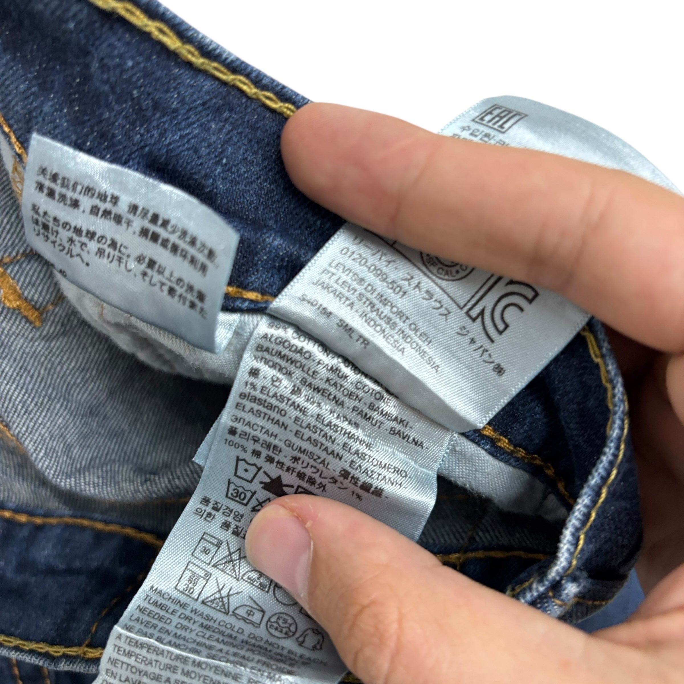 Levis 569 Jeans W36 L29 Mens Dark Blue Baggy Relaxed Straight Stretch Denim (E)