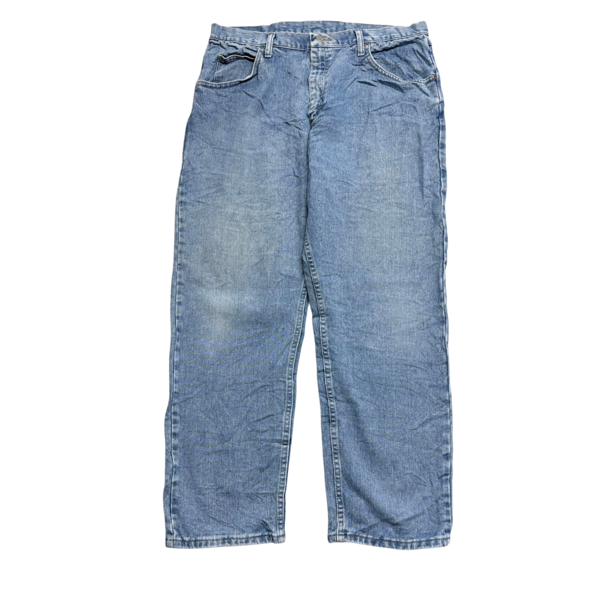 Wrangler Jeans W38 L29 Mens Light Blue Regular Straight Fit Denim