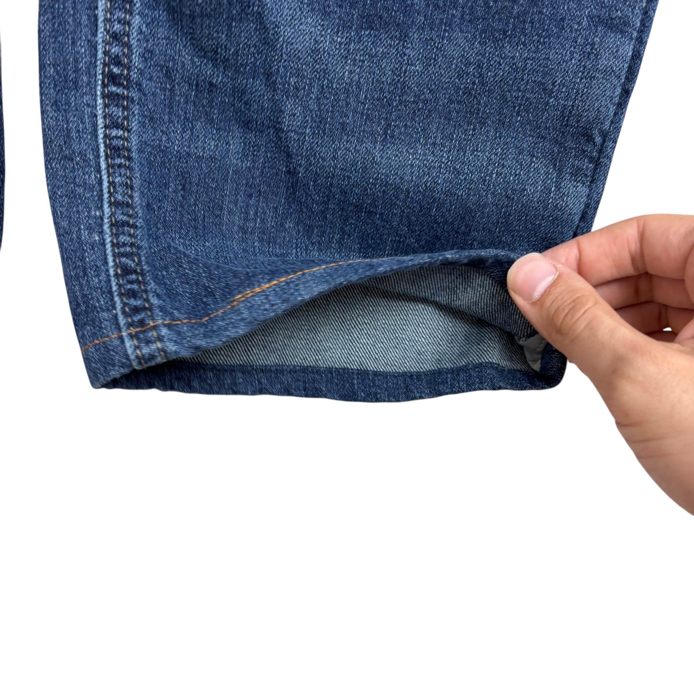Levis 504 Commuter Jeans W32 L29 Mens Dark Blue Regular Fit Stretch Denim (E)