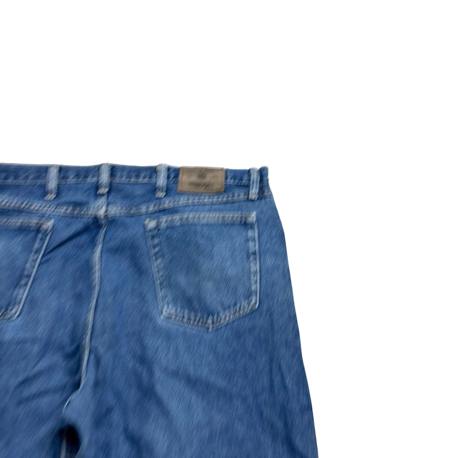 Wrangler Jeans W40 L30 Mens Mid Blue Relaxed Straight Fit Denim