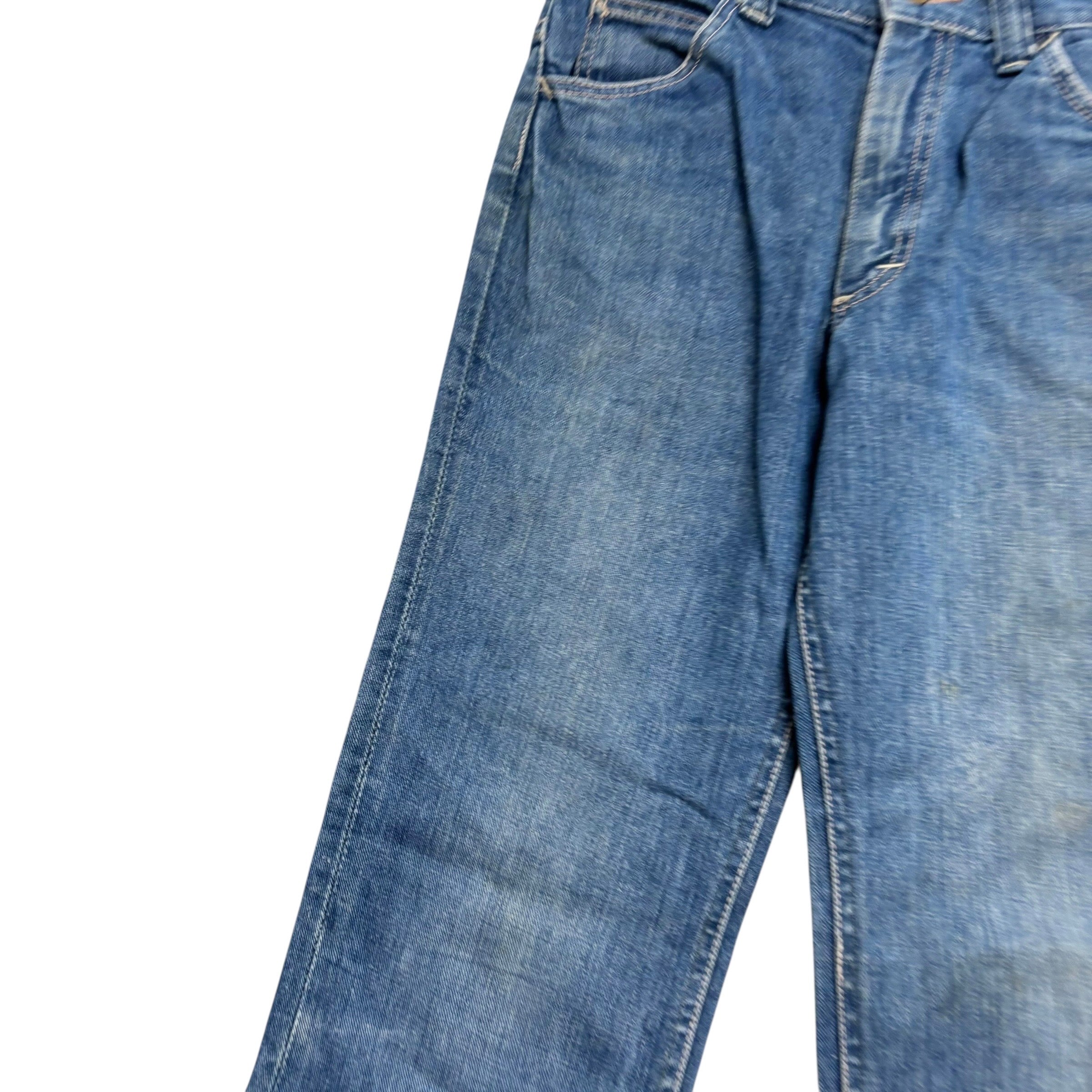 Lee Jeans W29 L33 Mens Mid Blue Regular Bootcut Fit Vintage 80s Denim