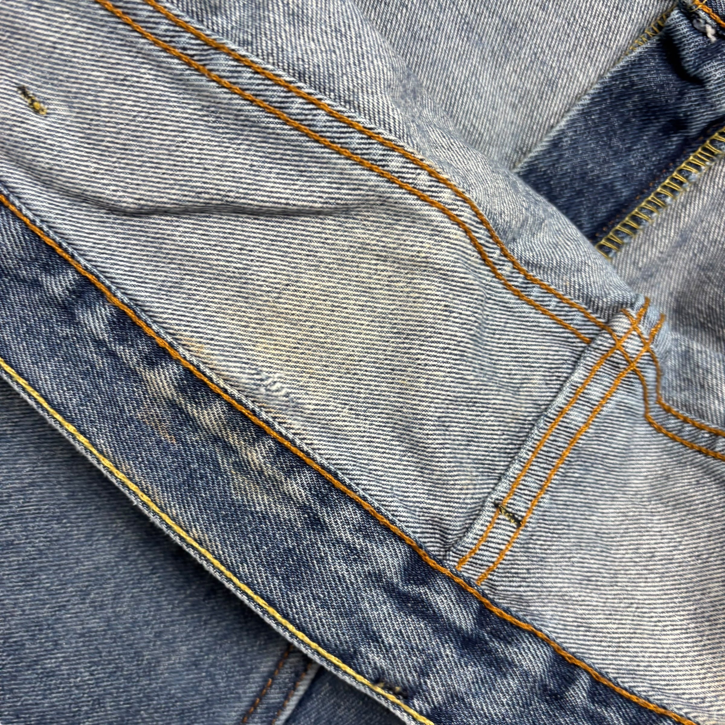 Levis 550 Jeans W52 L30 Mens Mid Blue Baggy Relaxed Straight Fit Denim (F)