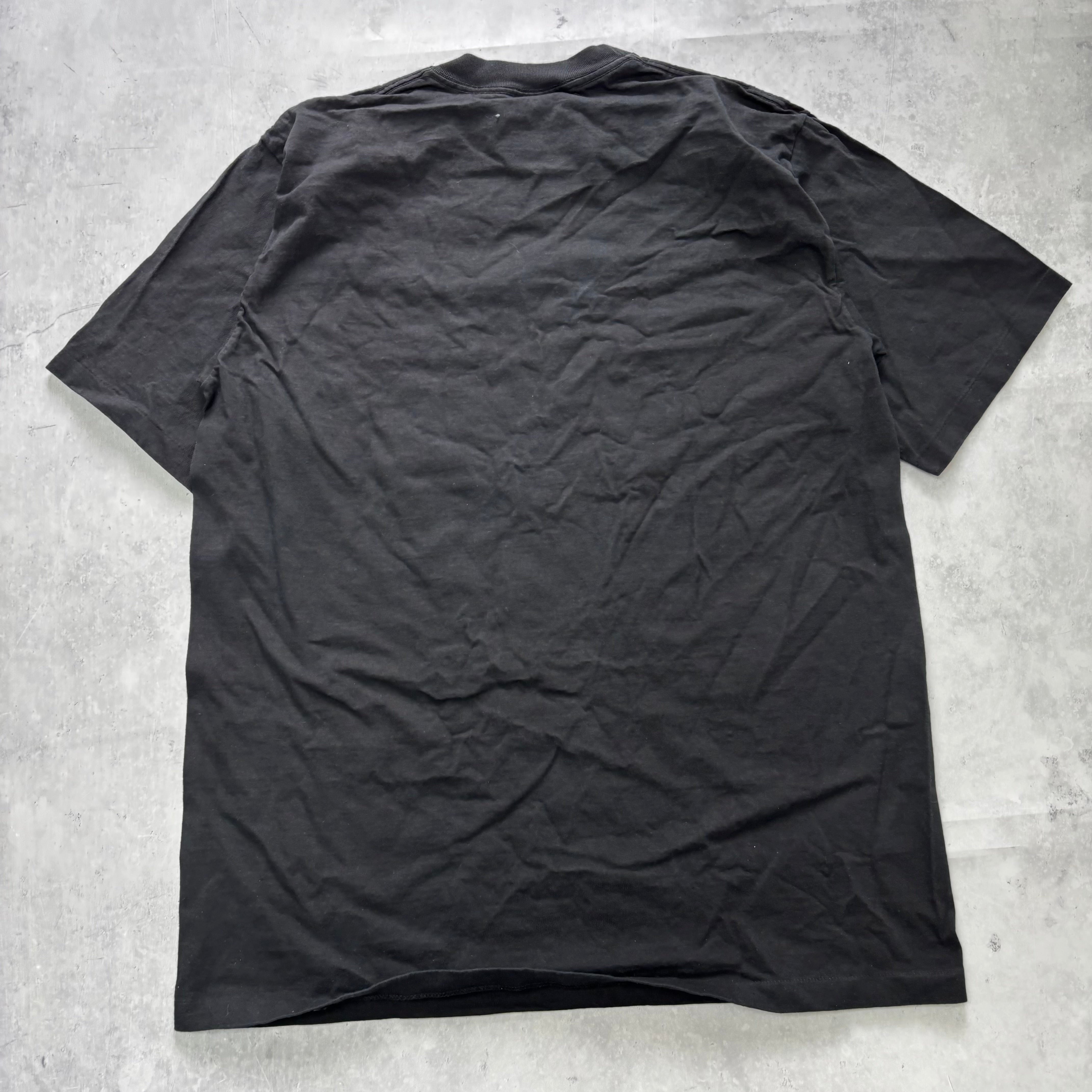 Vintage T Shirt Mens Large Black Single Stitch Graphic Print 90s USA