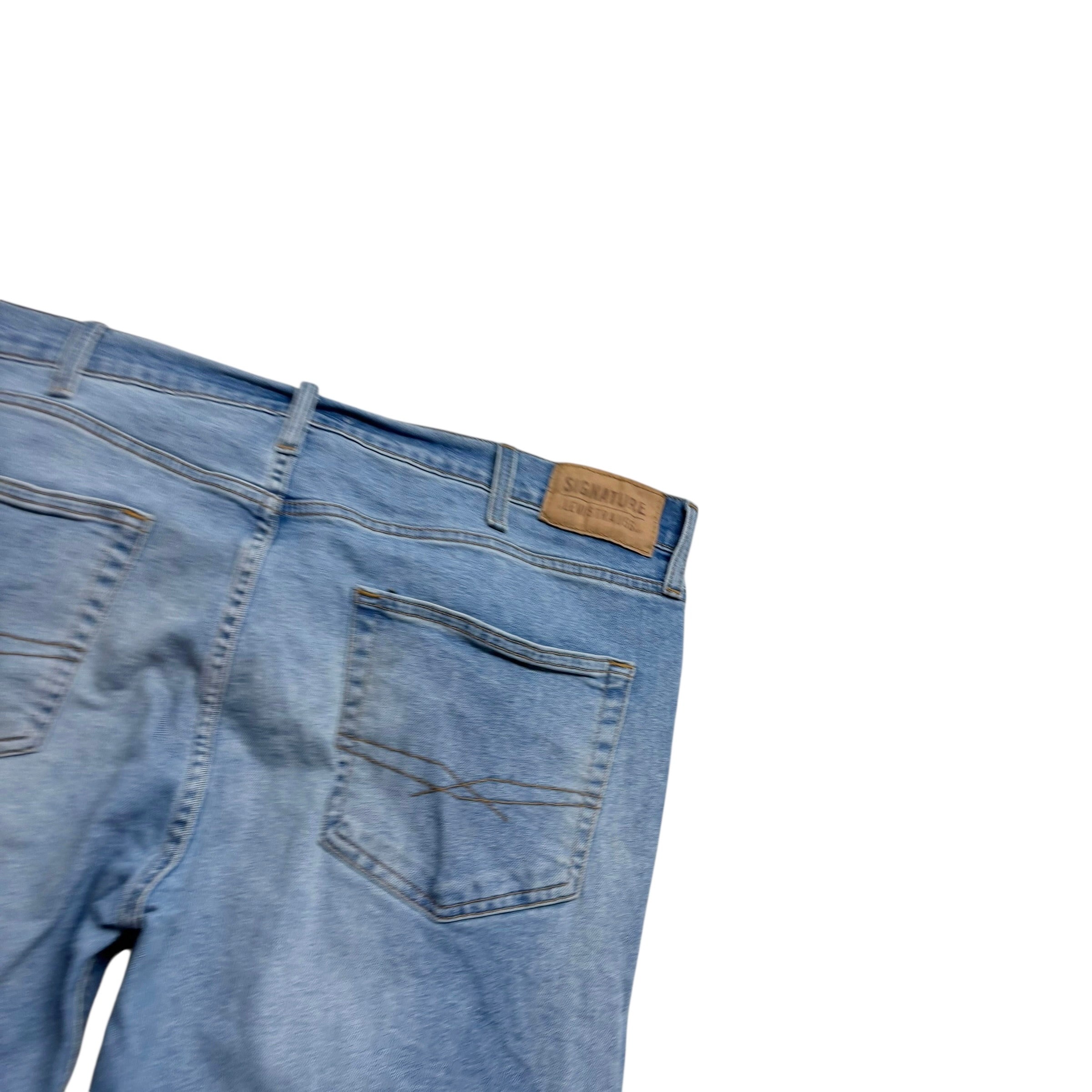Levis Signature Jeans W38 L32 Mens Light Blue Slim Fit Stretch Denim