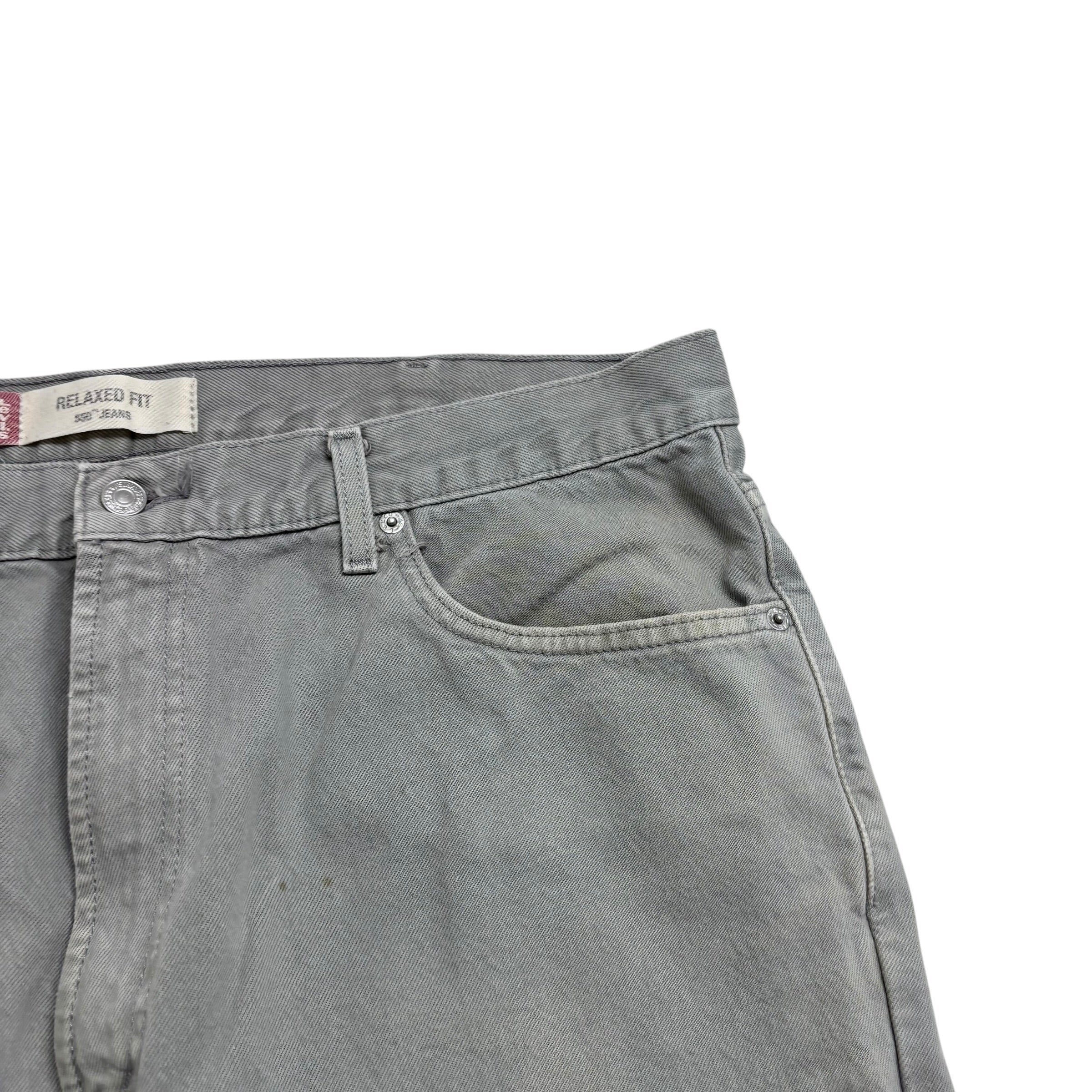Levis 550 Jeans W40 L32 Mens Grey Baggy Relaxed Straight Fit Vintage Denim
