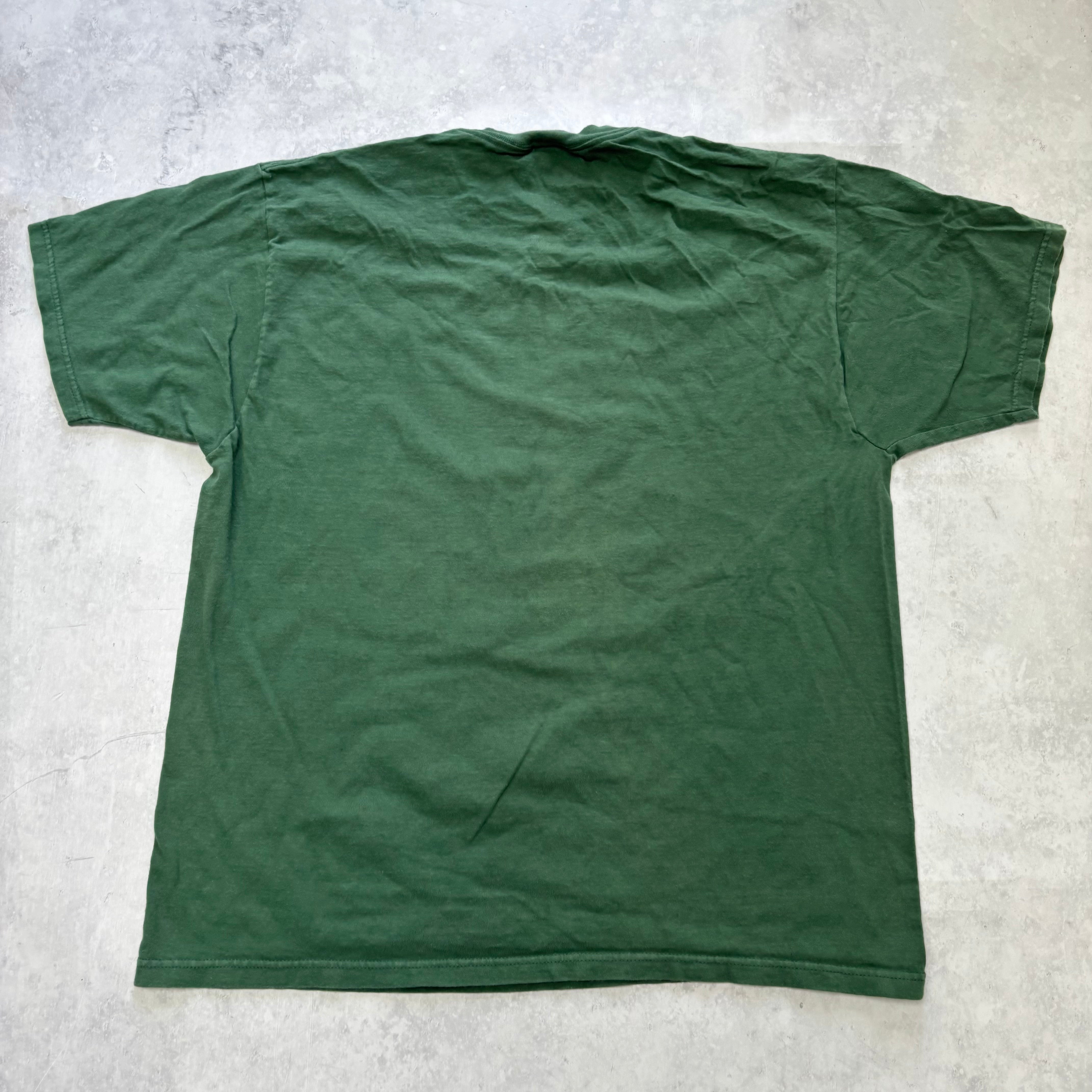 Vintage T Shirt Mens XL Green Graphic Print 90s Santa Xmas (E)