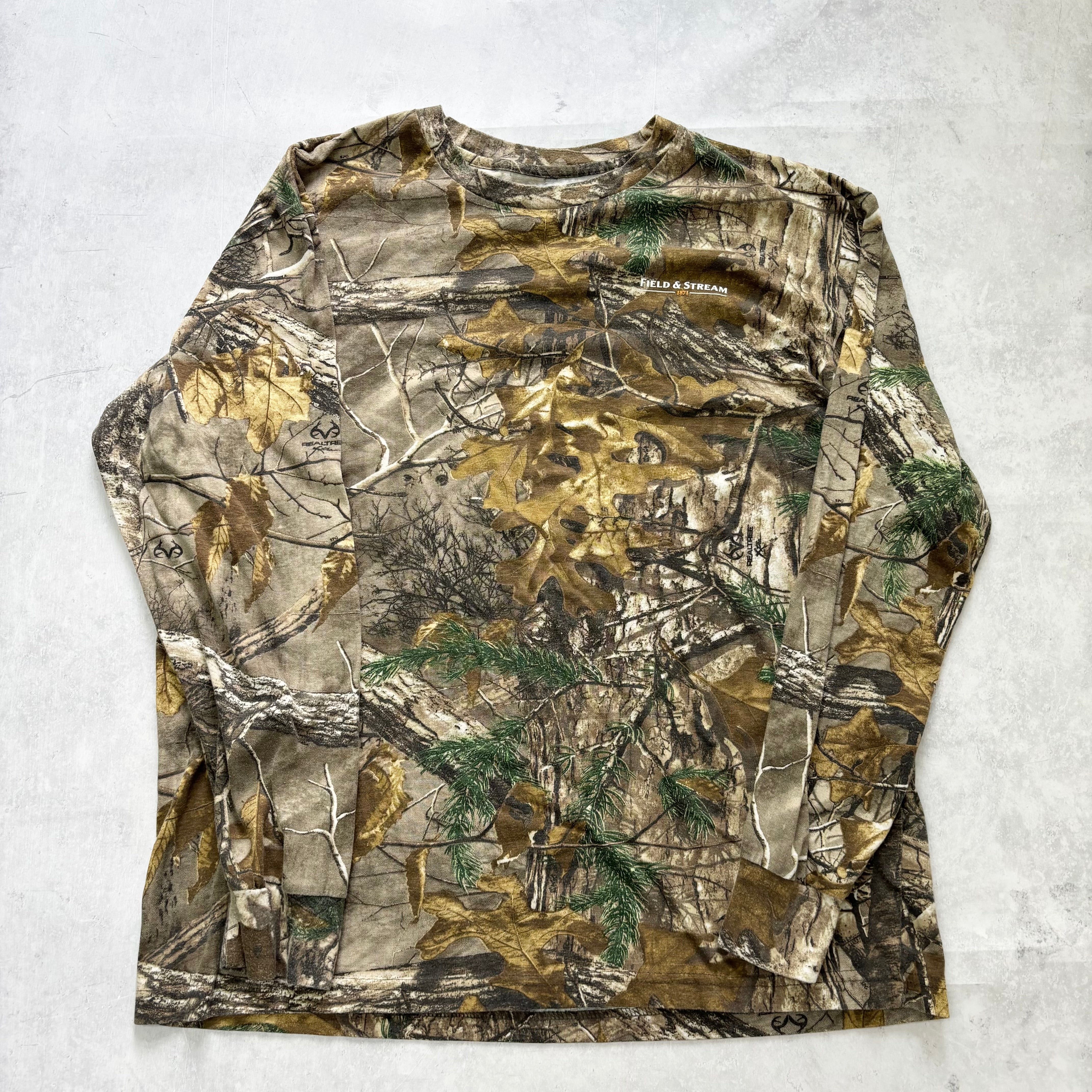 RealTree T Shirt Mens XL Camo Y2K Hunting Field & Stream Long Sleeve (E)