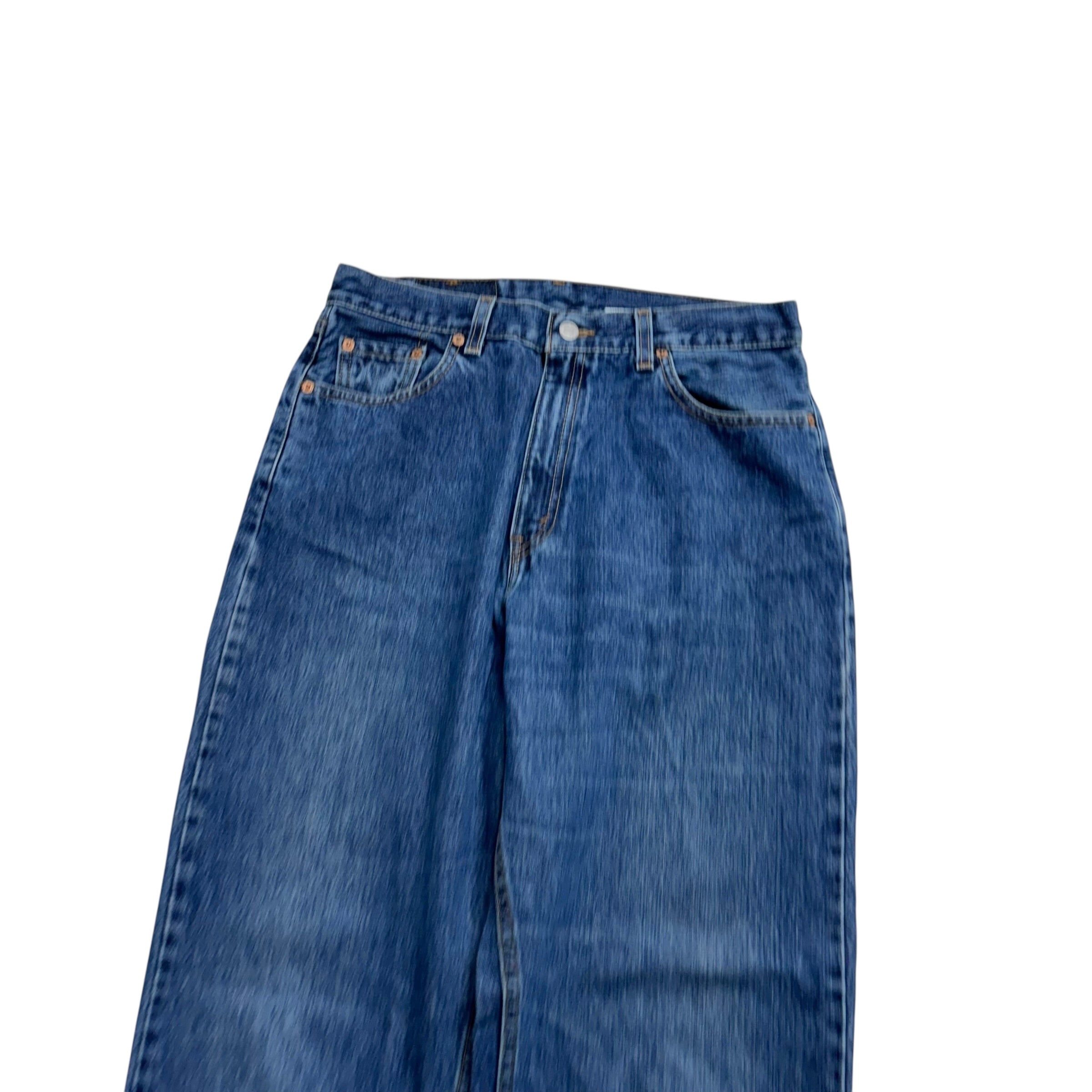 Levis 560 Jeans W30 L32 Womens Mid Blue Relaxed Straight USA Made Vintage (E)