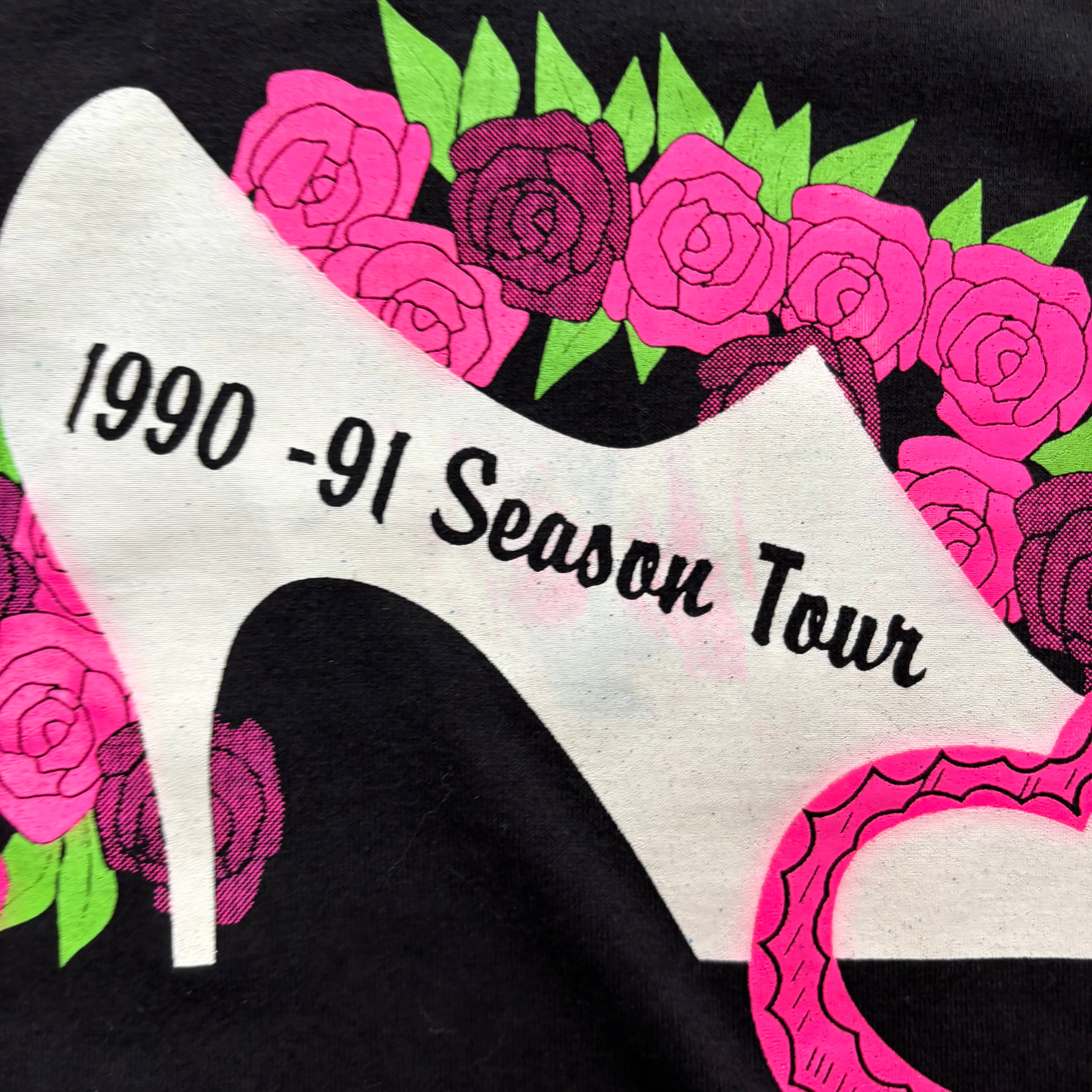 Vintage T Shirt Womens Large Black Single Stitch Graphic Print Dance (E)