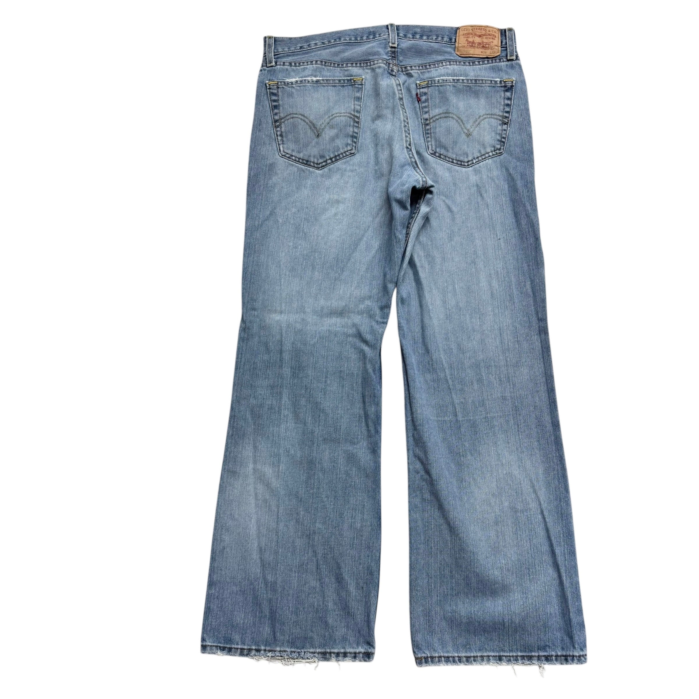 Levis 567 Jeans W34 L31 Mens Light Blue Baggy Relaxed Bootcut Fit Vintage (F)