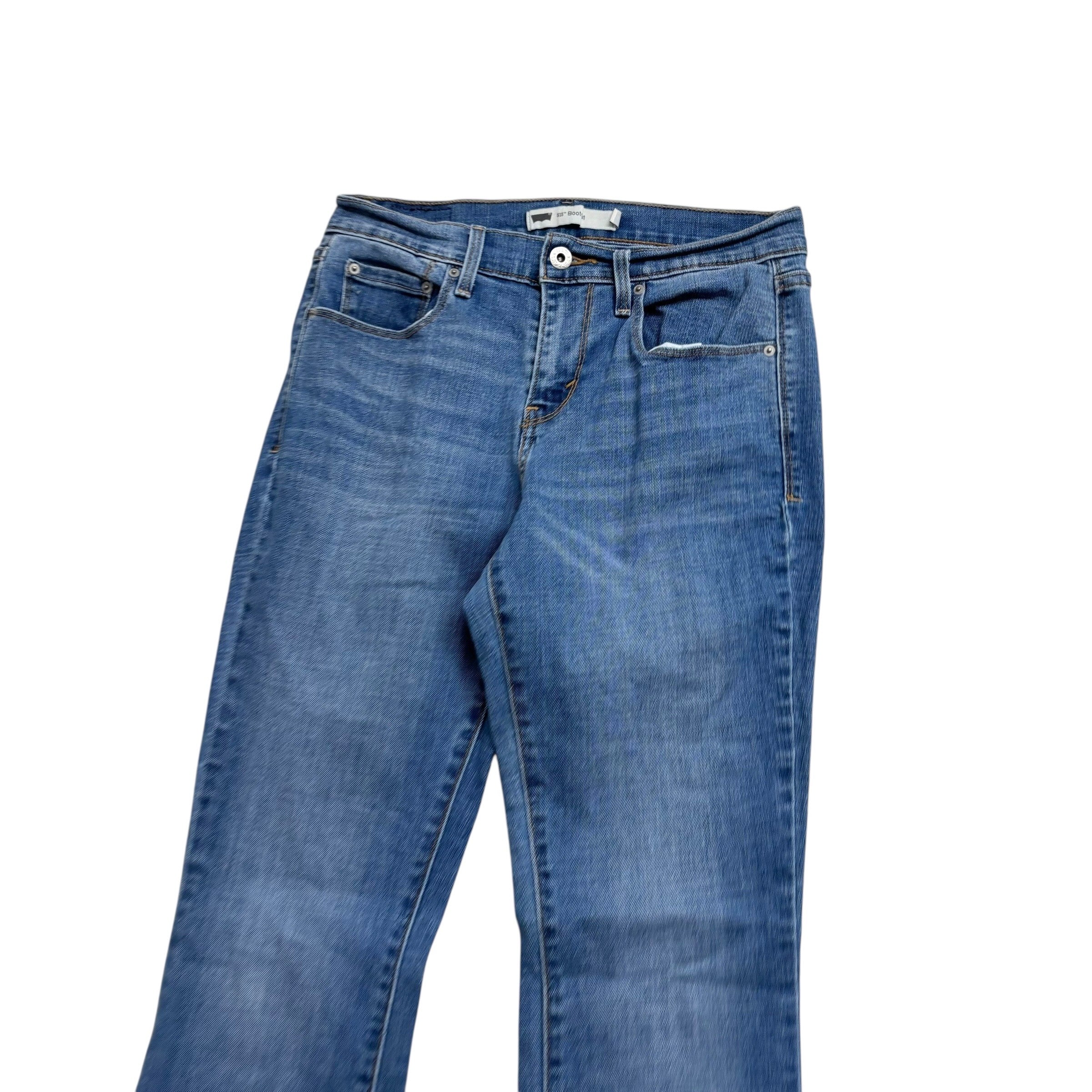 Levis 515 Jeans W26 L31 Womens Bootcut Mid Blue Stretch Denim