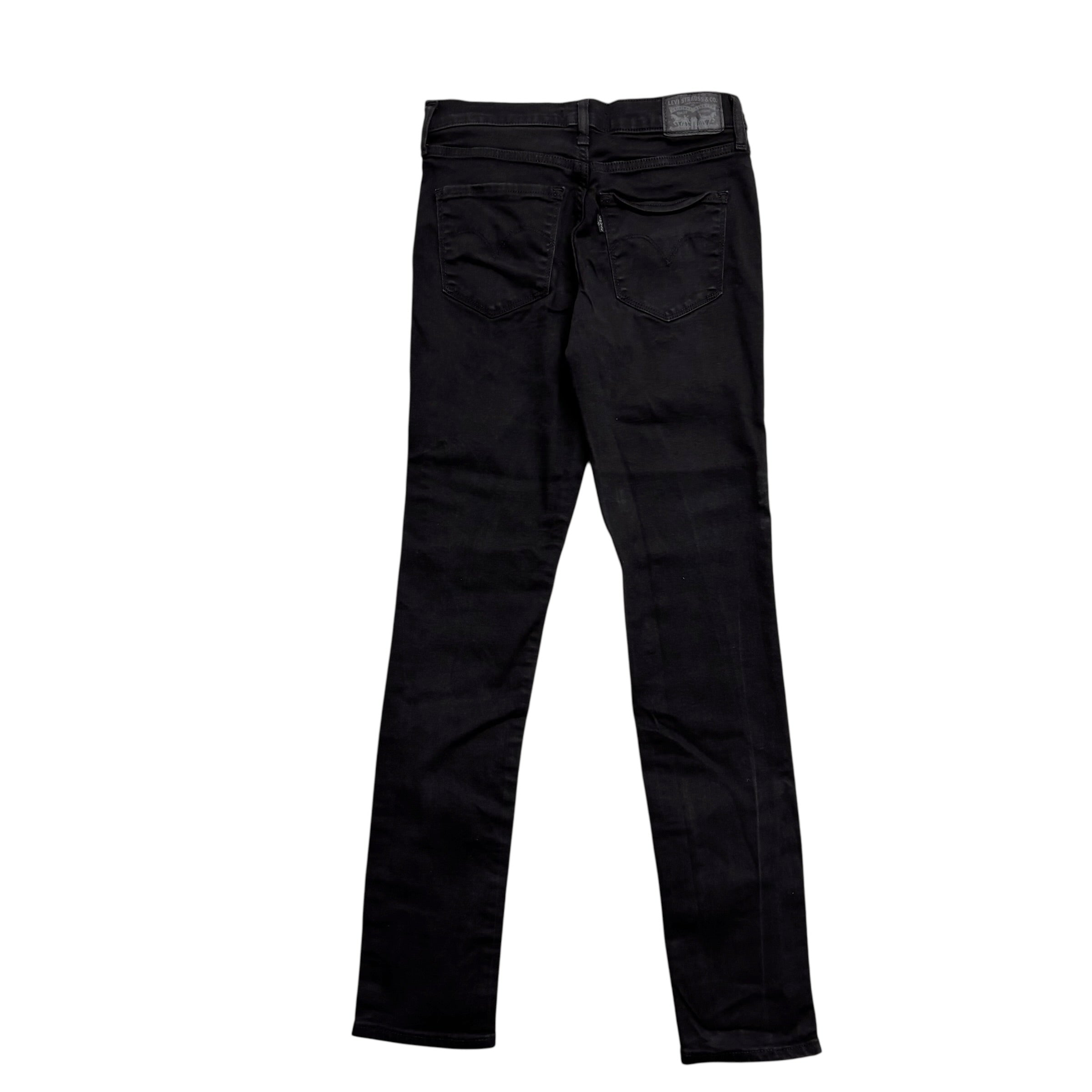 Levis 311 Jeans W27 L30 Womens Shaping Skinny Fit Black Stretch Denim (E)