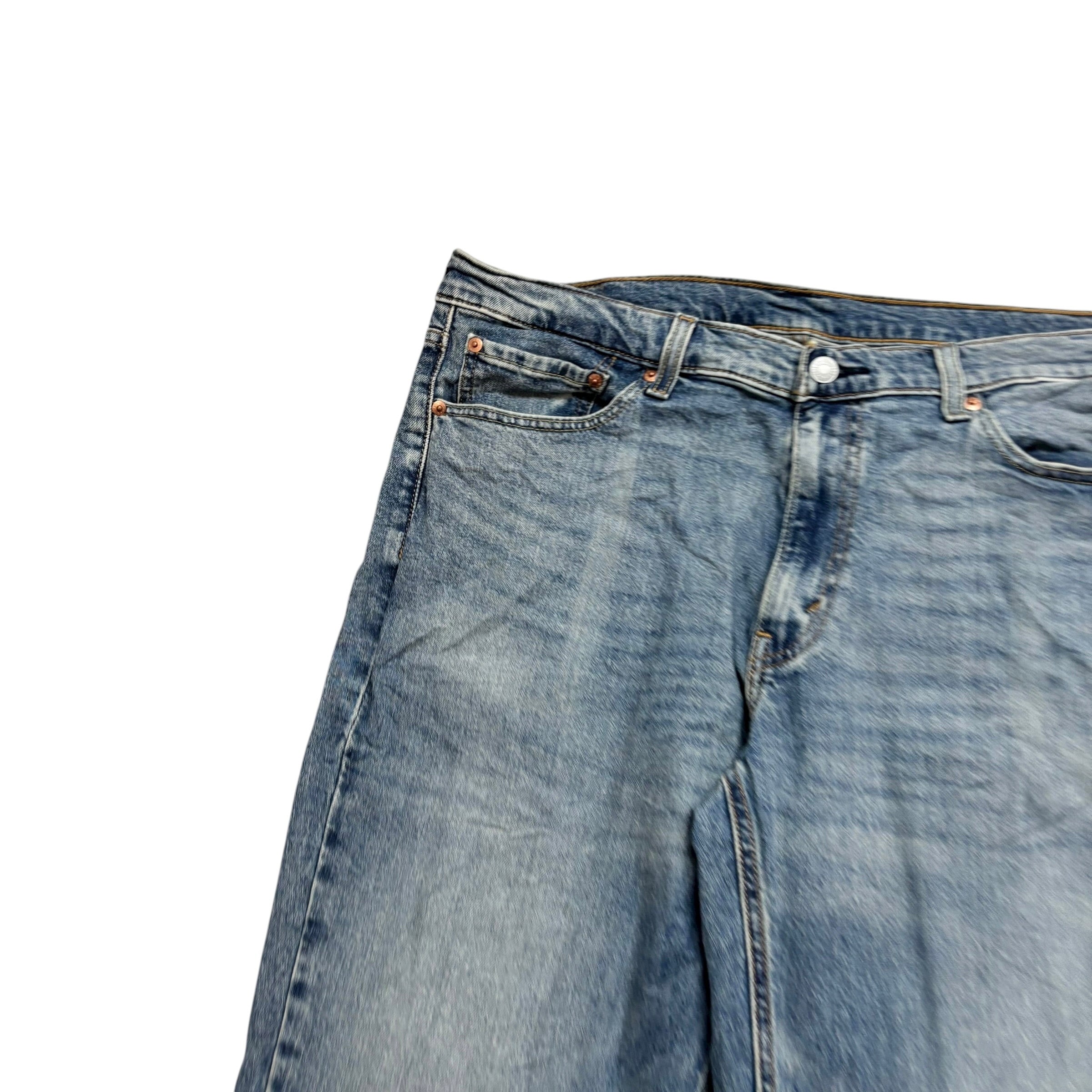 Levis 541 Jeans W36 L34 Mens Mid Blue Athletic Tapered Fit Stretch Denim (E)