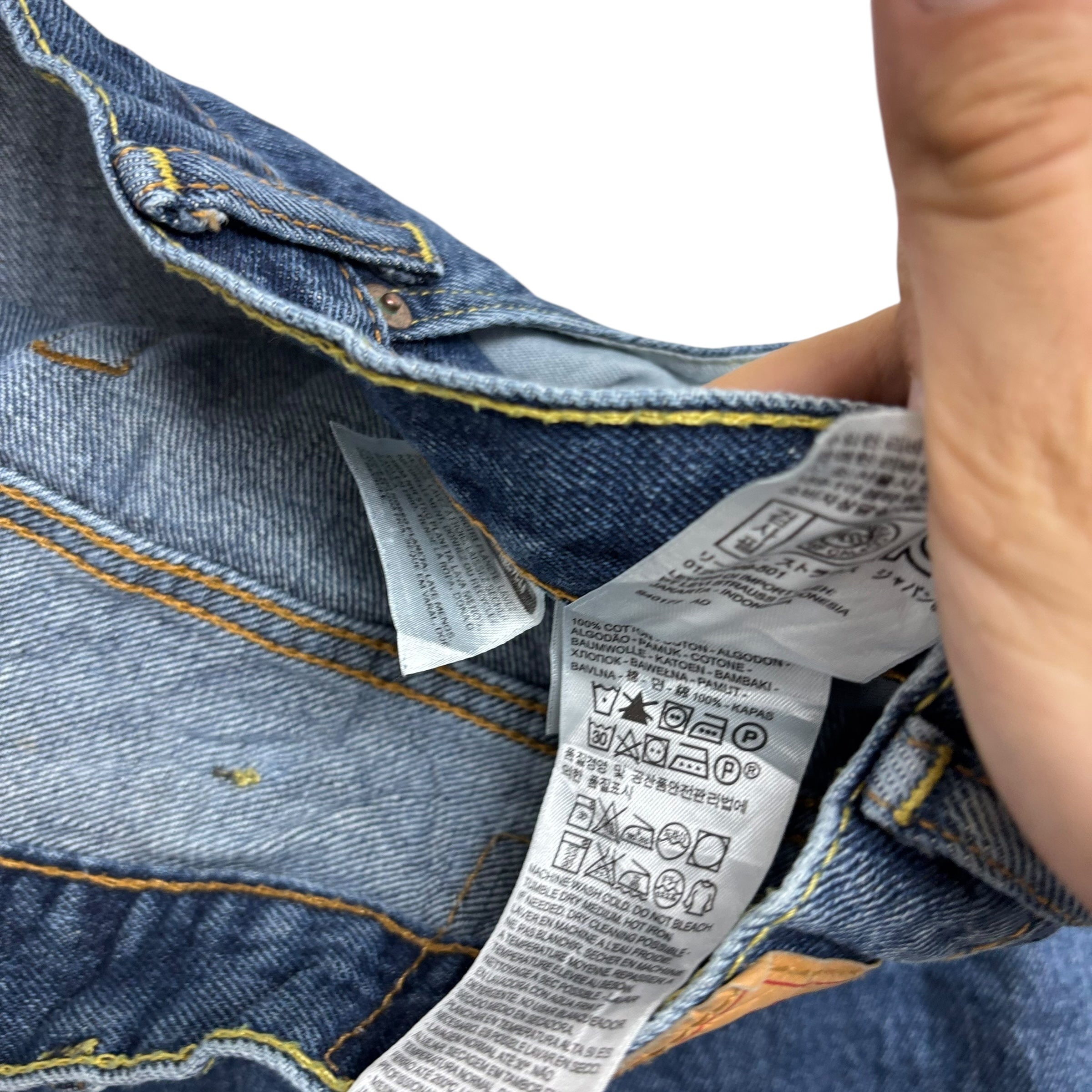 Levis 560 Jeans W50 L32 Mens Mid Blue Baggy Relaxed Comfort Fit Denim (E)