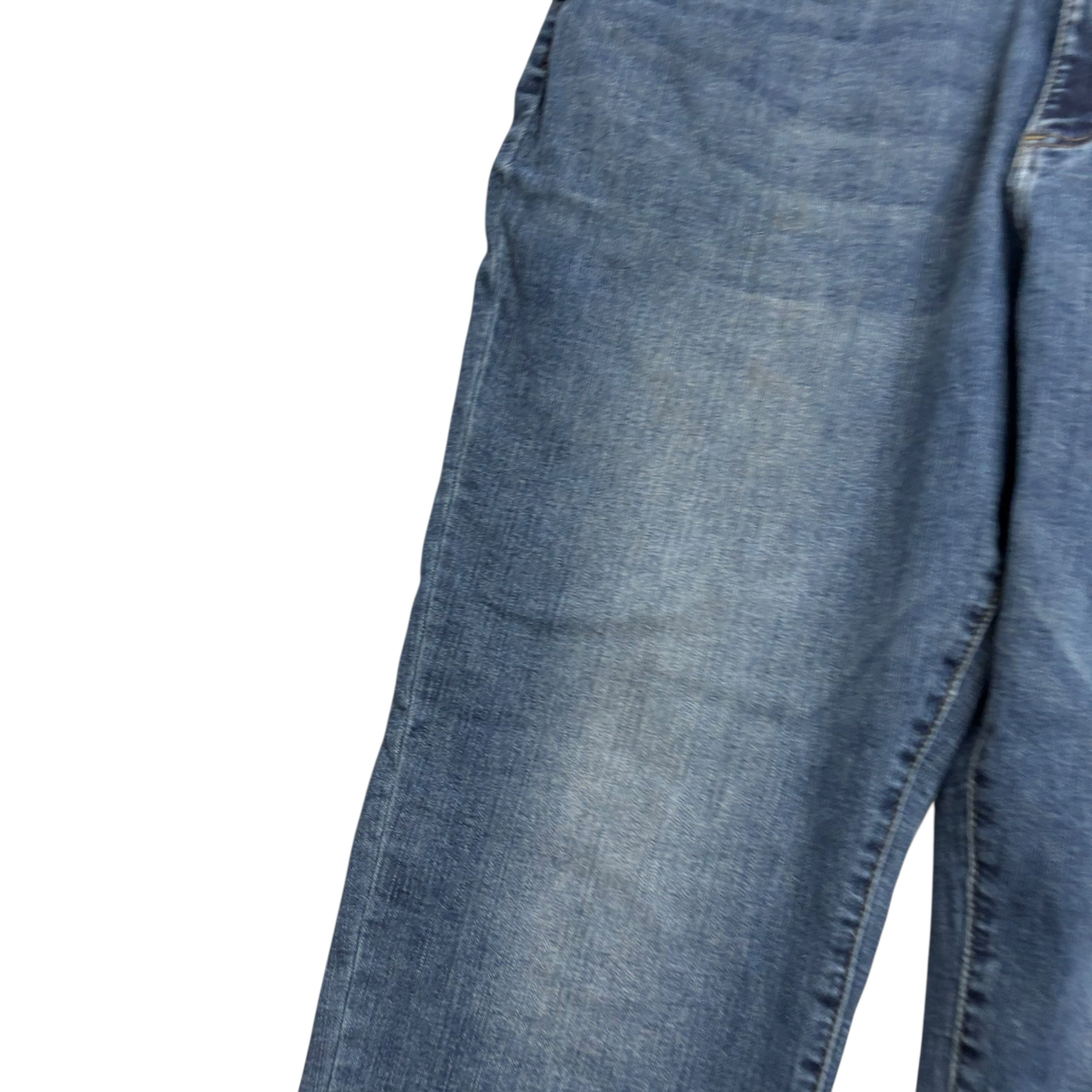 Lee Jeans W46 L29 Mens Mid Blue Relaxed Straight Fit Stretch Denim (E)