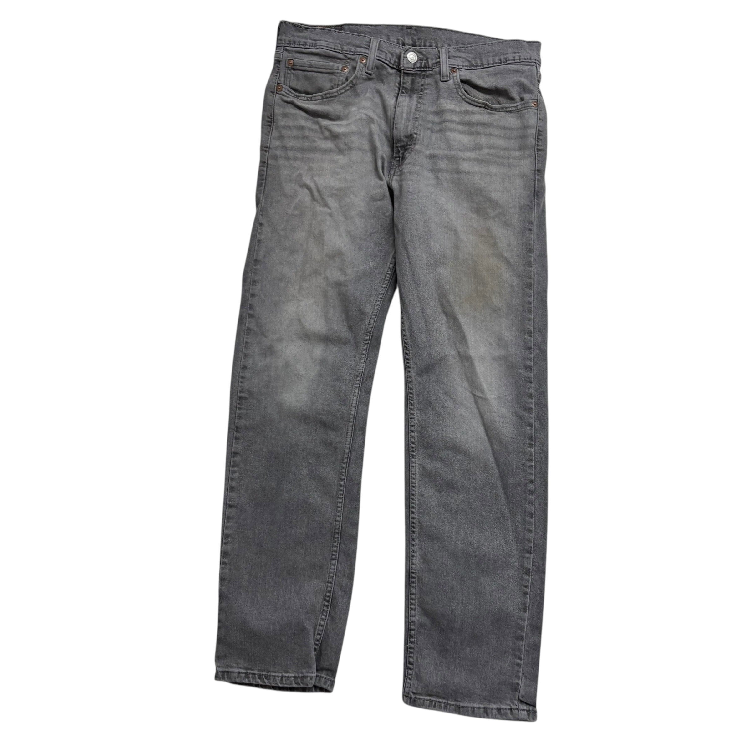 Levis 505 Jeans W32 L30 Mens Grey Regular Straight Fit Stretch Denim (F)