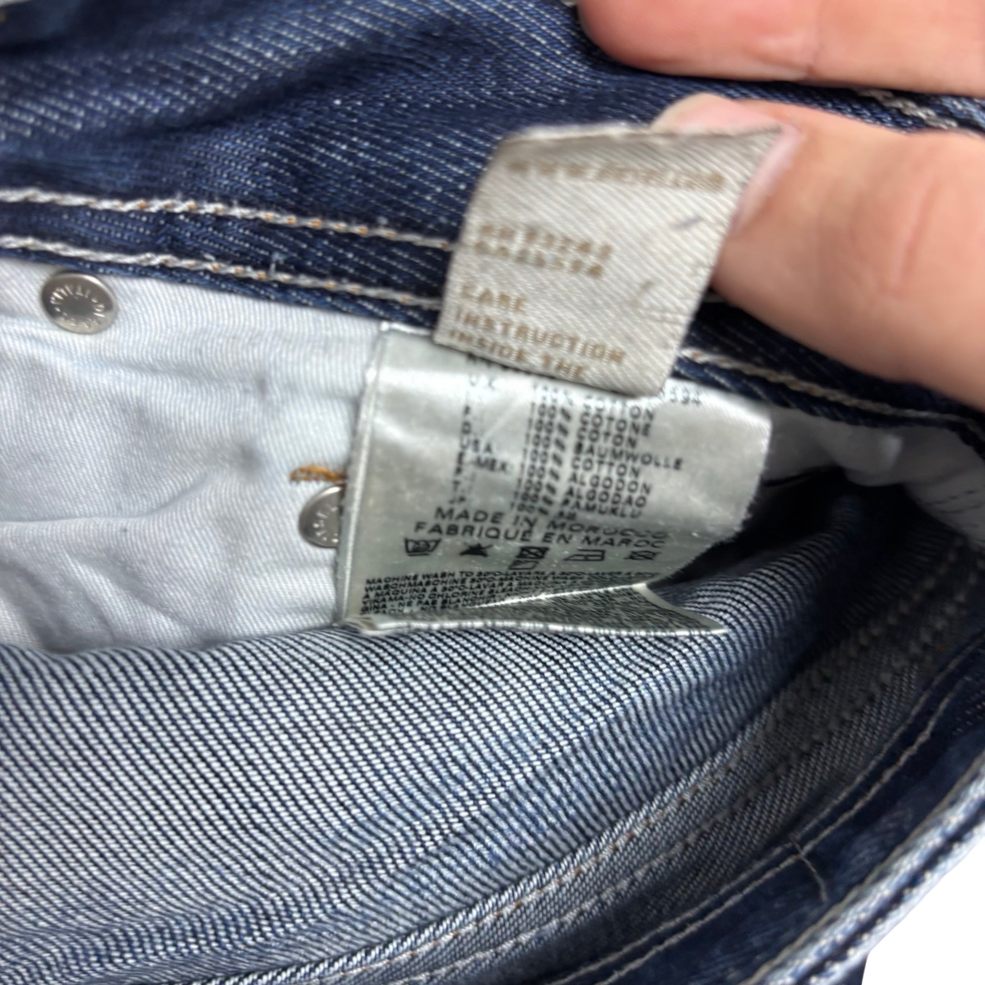 Diesel Larkee Jeans W32 L32 Mens Dark Blue Regular Straight Fit Denim (F)