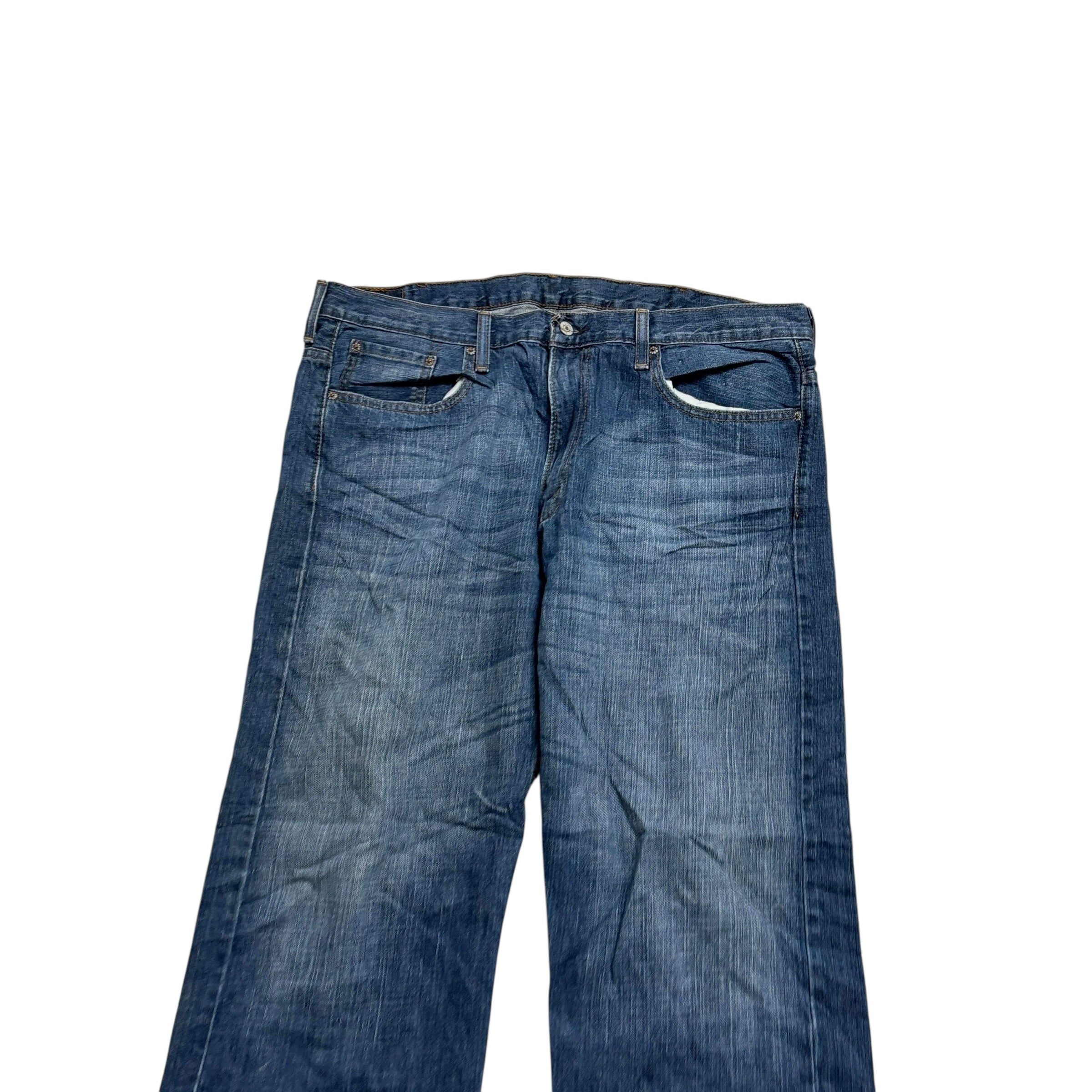 Levis 569 Jeans W38 L32 Mens Dark Blue Baggy Relaxed Straight Vintage Denim (E)