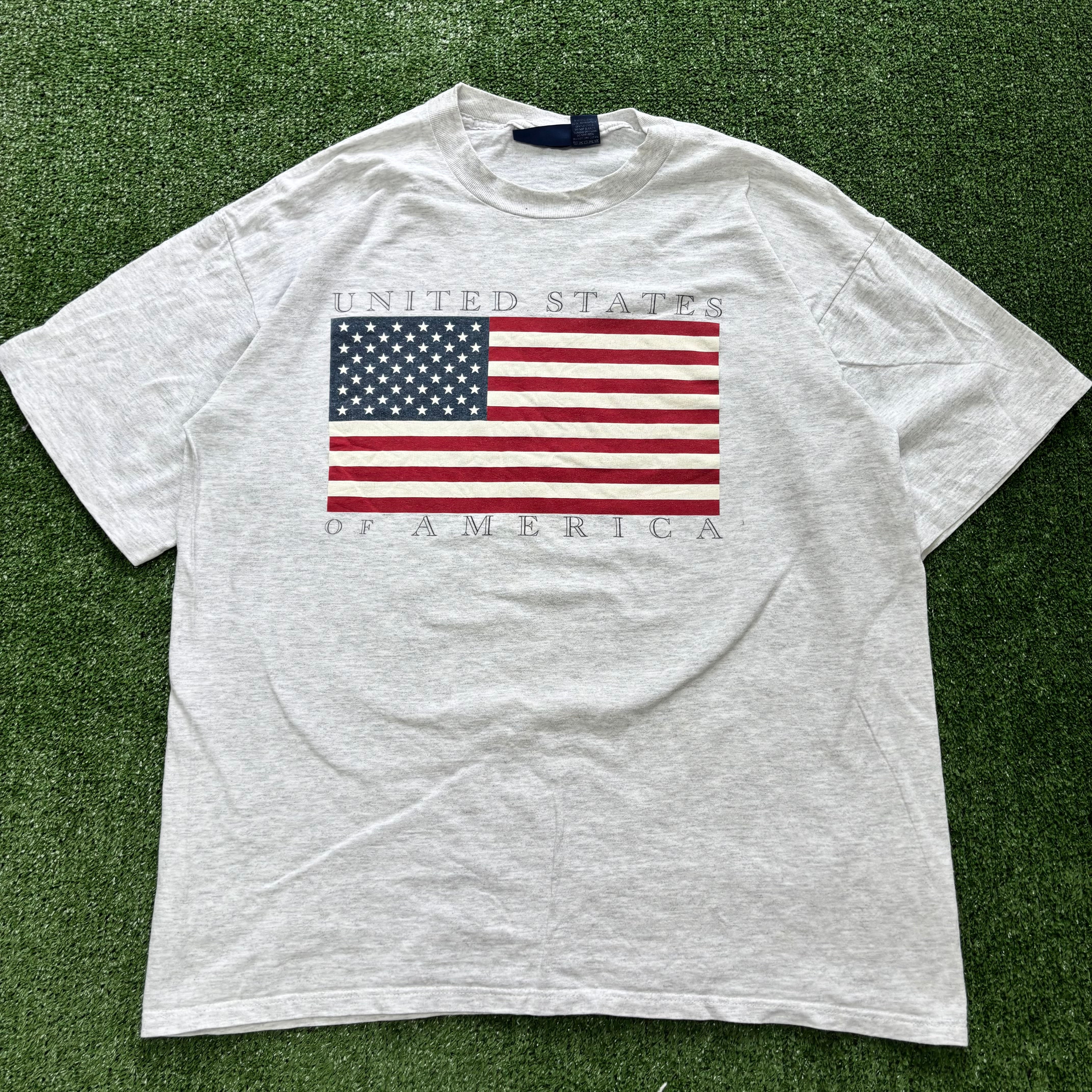 Vintage T Shirt Mens Large Grey Single Stitch Graphic Print 90s USA (E)