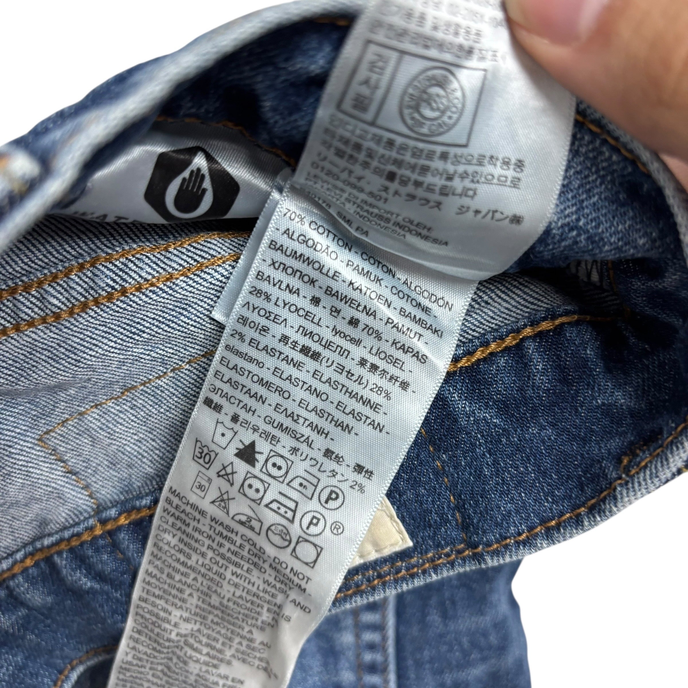 Levis 512 Jeans W30 L32 Mens Mid Blue Slim Tapered Fit Stretch Premium Denim