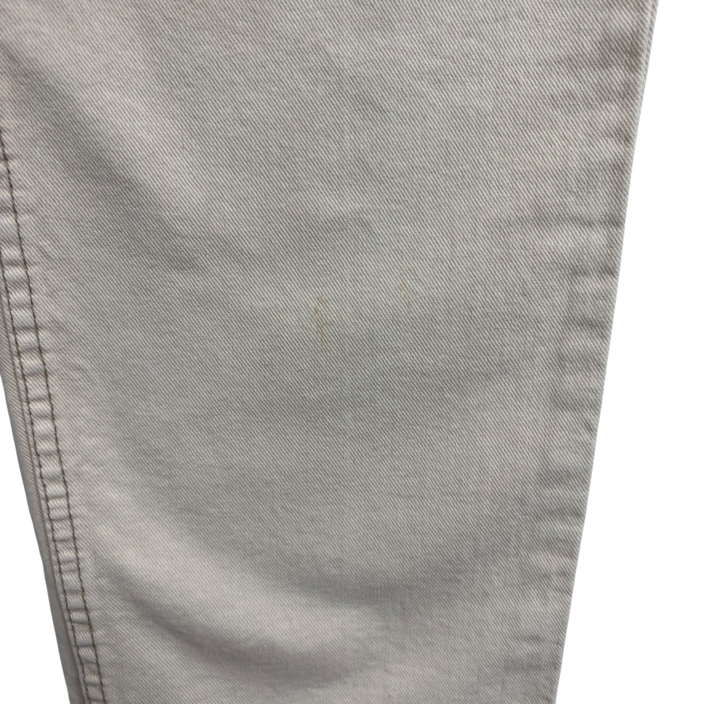 Levis 550 Jeans W30 L31 Mens Cream Relaxed Taper Made In USA Orange Tab Denim