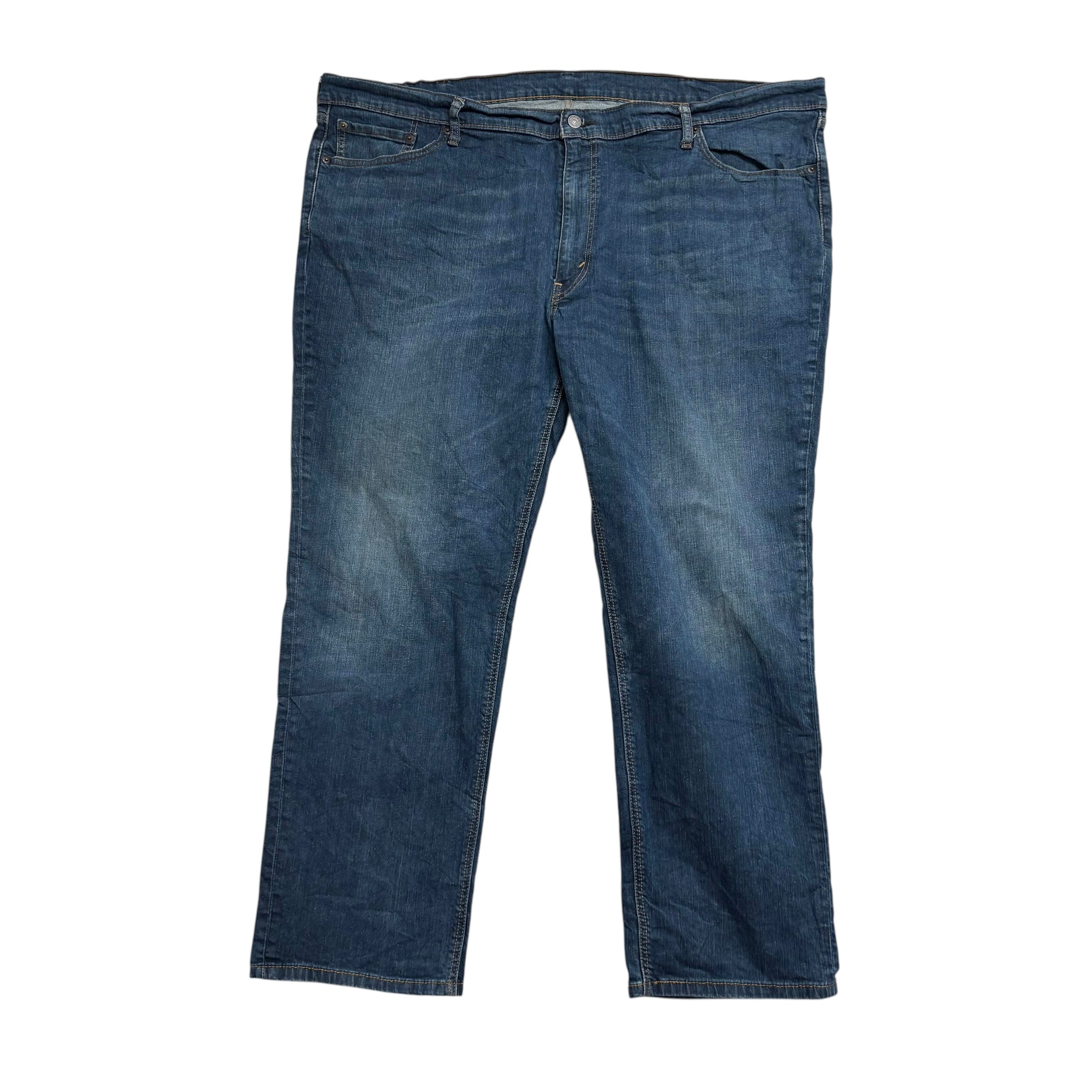 Levis 541 Jeans W50 L30 Mens Dark Blue Athletic Tapered Fit Stretch Denim (E)