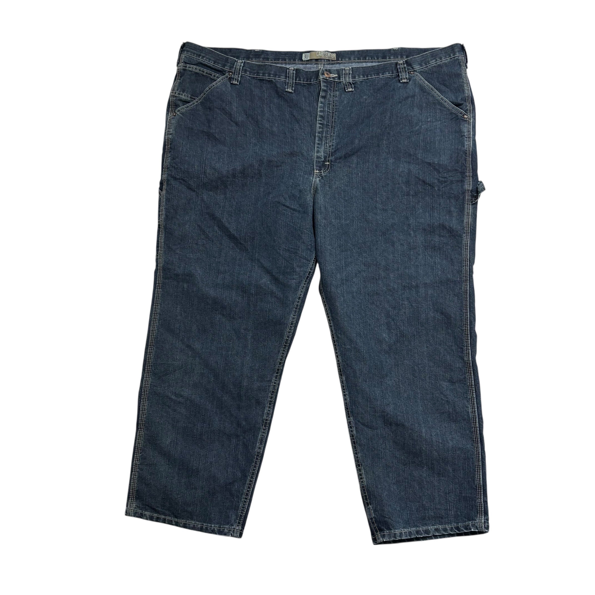 Lee Carpenter Jeans W56 L30 Mens Dark Blue Relaxed Straight Fit Denim (E)