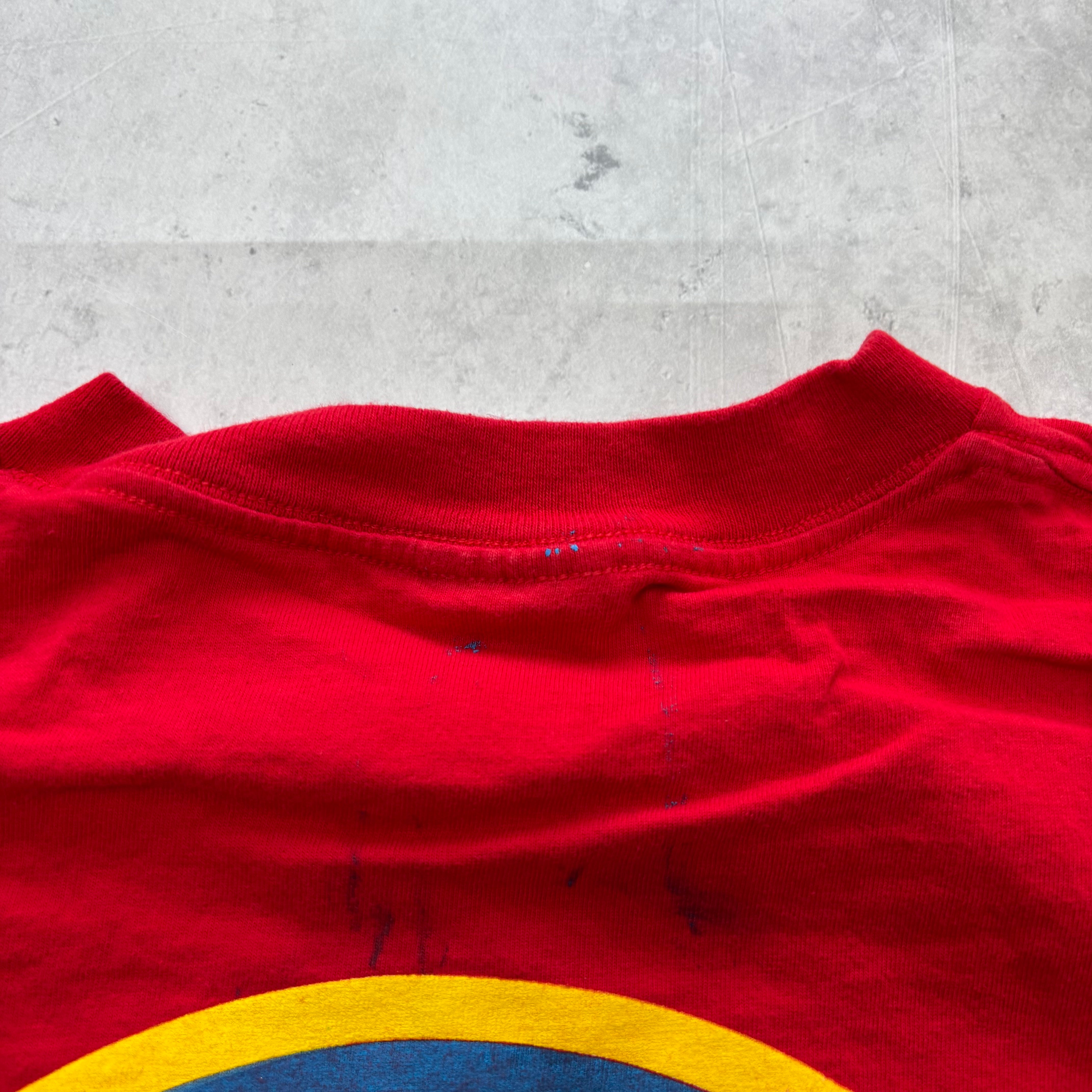 Vintage T Shirt Mens Large Red Single Stitch Graphic Print 90s USA