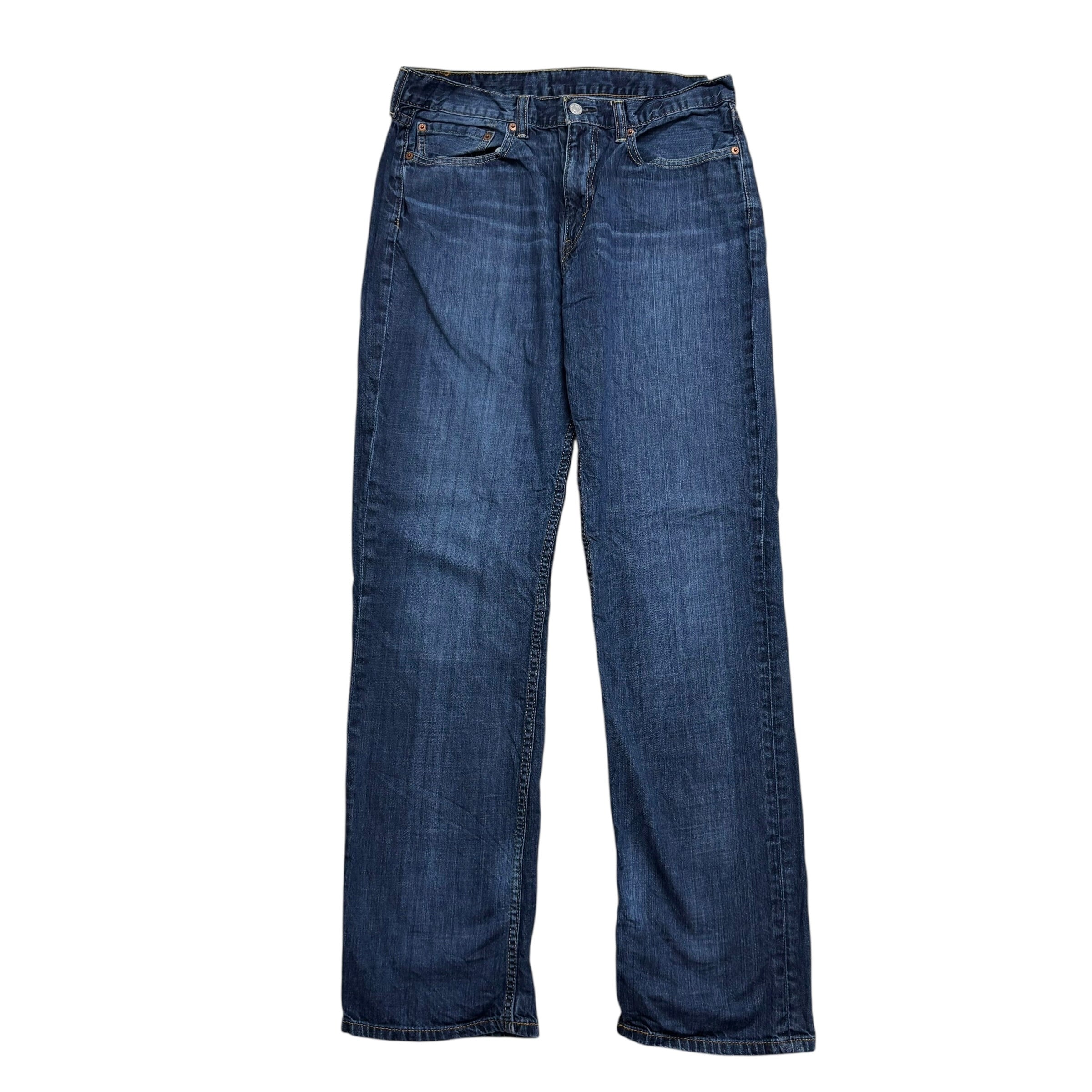 Levis 514 Jeans W34 L34 Mens Dark Blue Regular Straight Fit Denim (E)