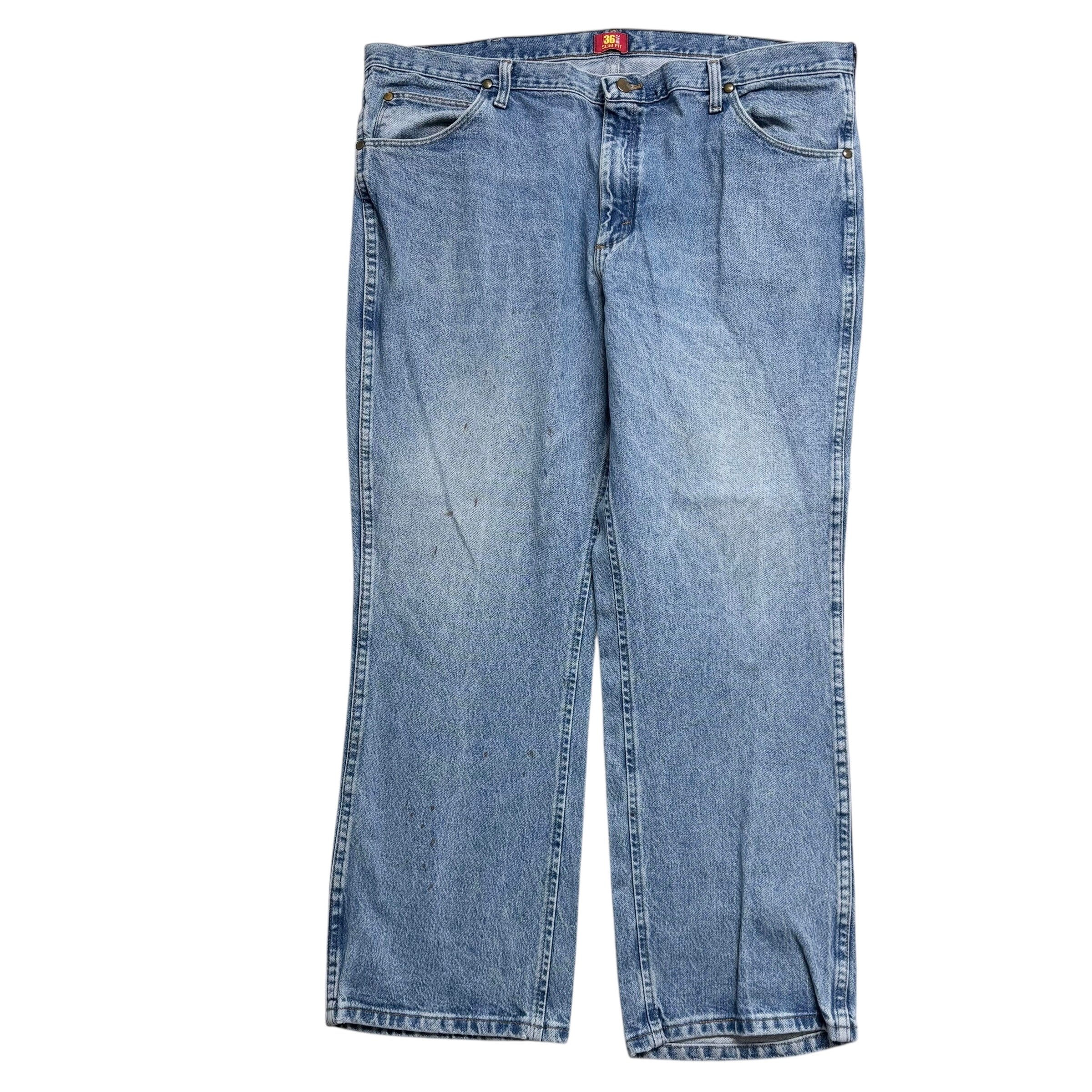 Wrangler Jeans Cowboy Cut W42 L30 Mens Light Blue 36MWZ Slim Fit Denim (F)