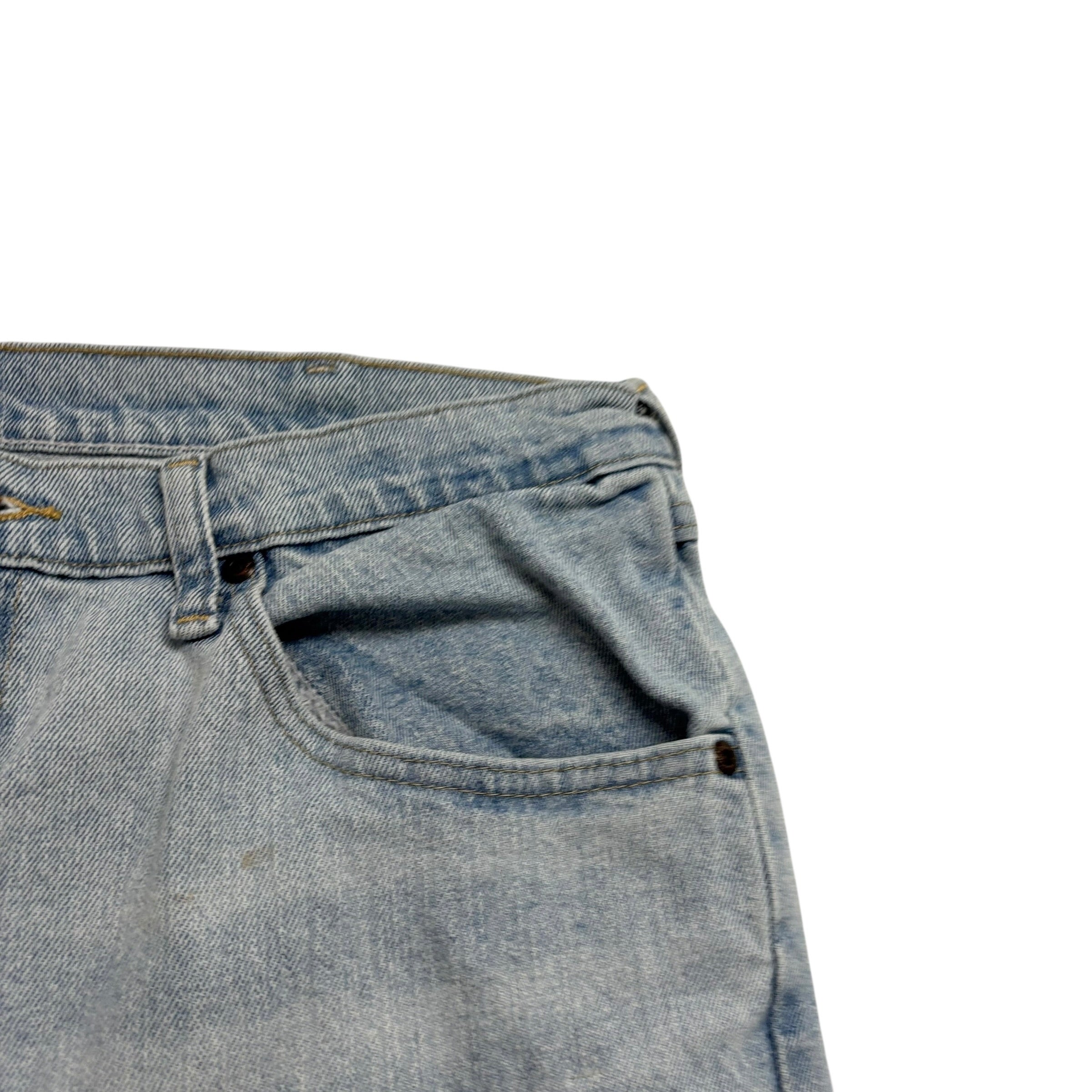 Wrangler Jeans W34 L30 Mens Light Blue Relaxed Straight Fit Stretch Denim