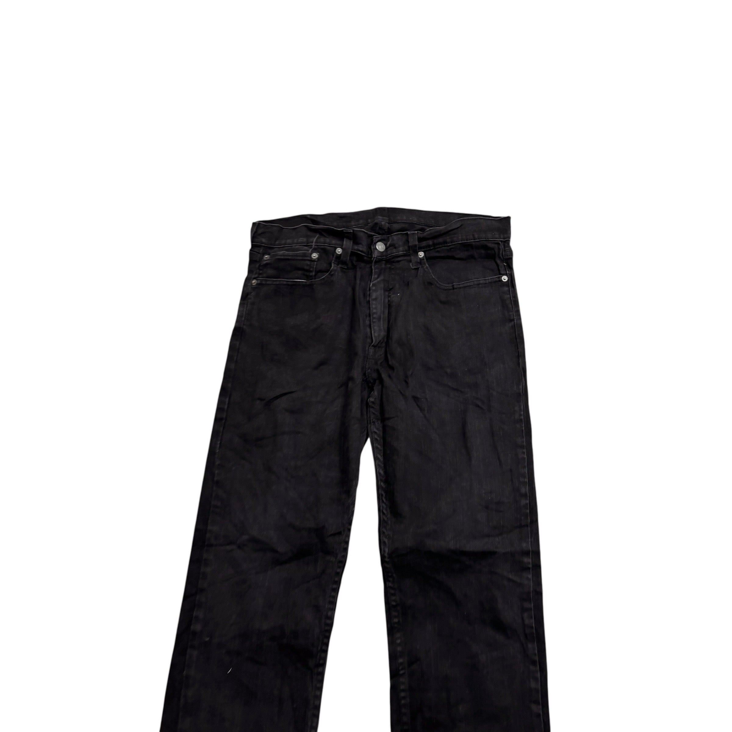 Levis 559 Jeans W34 L36 Mens Black Regular Straight Fit Stretch Denim (E)