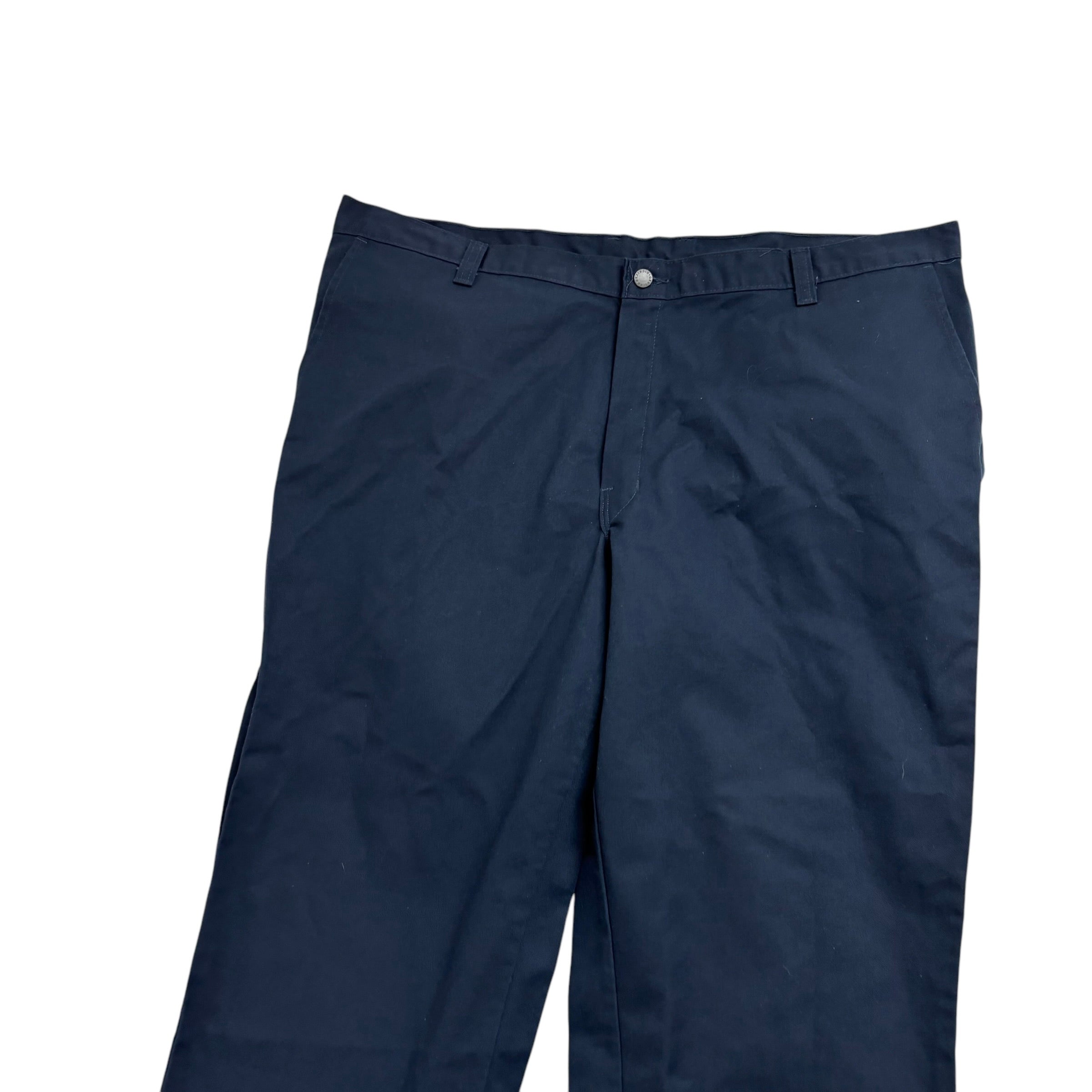 Dickies Trousers W44 L32 Mens Navy Blue Pants Relaxed Straight Fit (E)