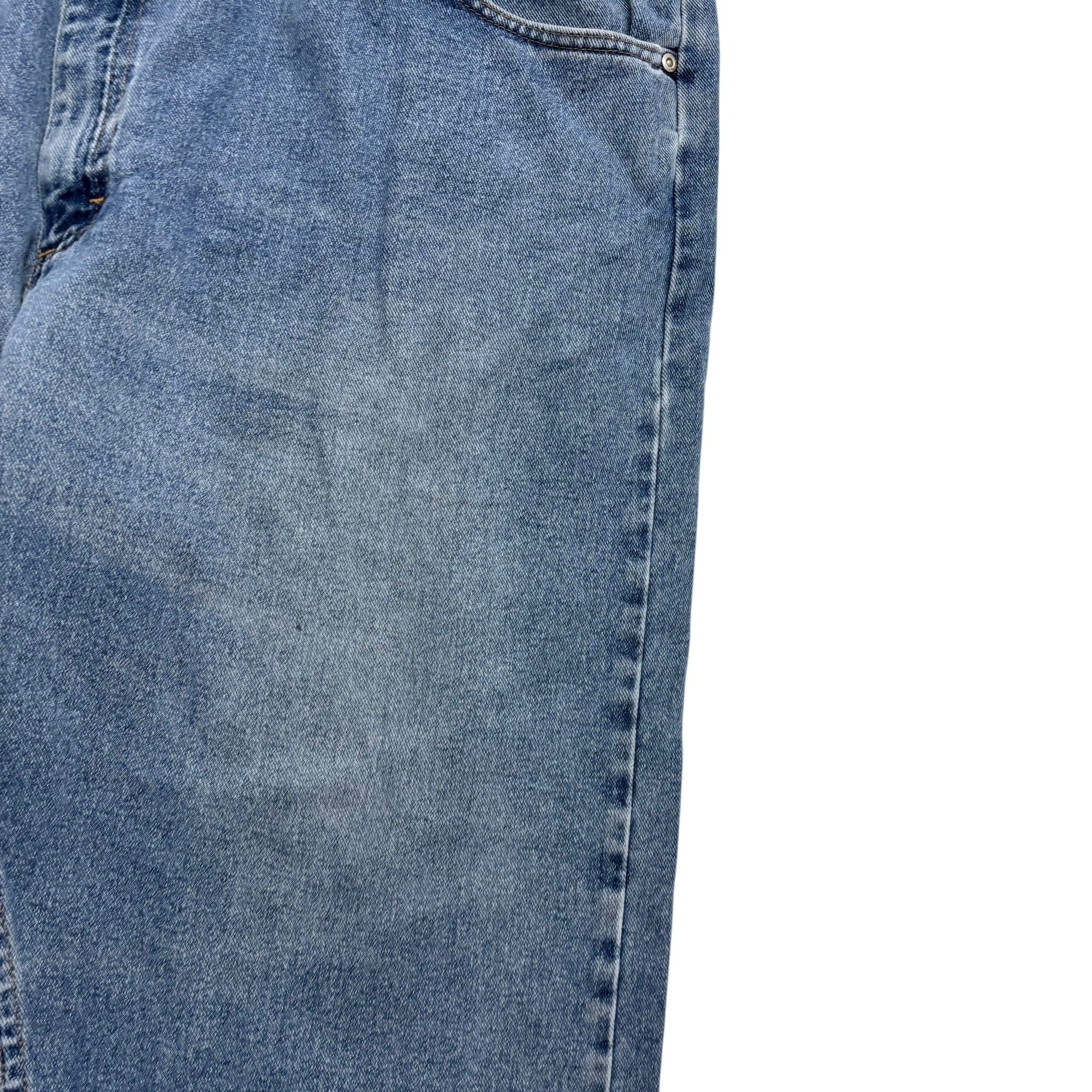 Wrangler Jeans W44 L30 Mens Mid Blue Relaxed Straight Fit Vintage Denim