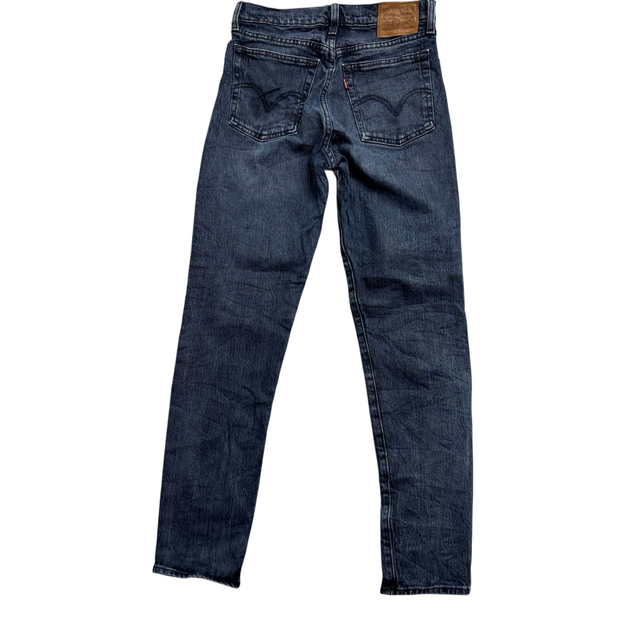 Levis Wedgie Jeans W25 L28 Womens Navy Blue Stretch Denim (E)