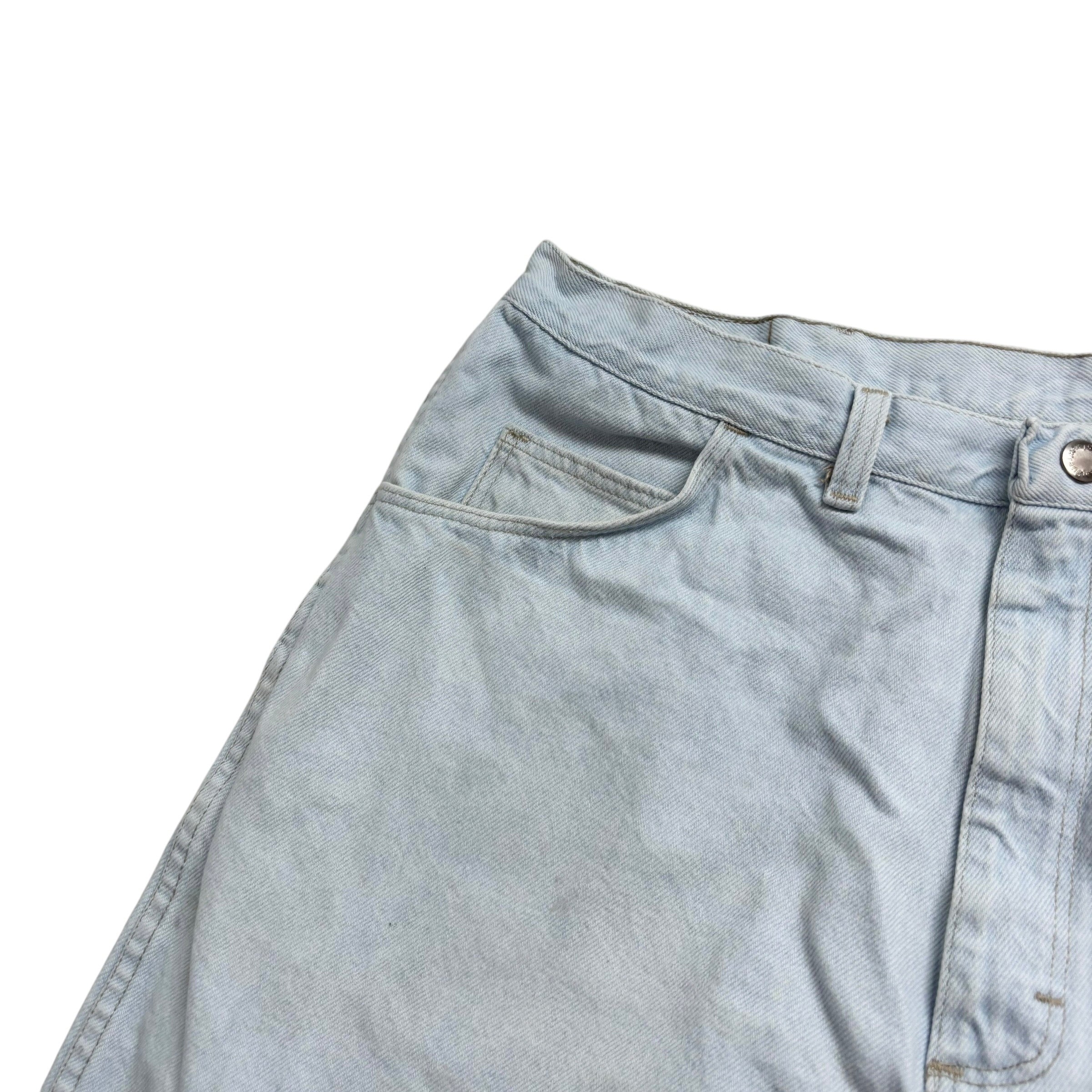 Vintage Wrangler Baggy Jorts W36 Mens Denim Shorts Light Blue Relaxed Fit (F)